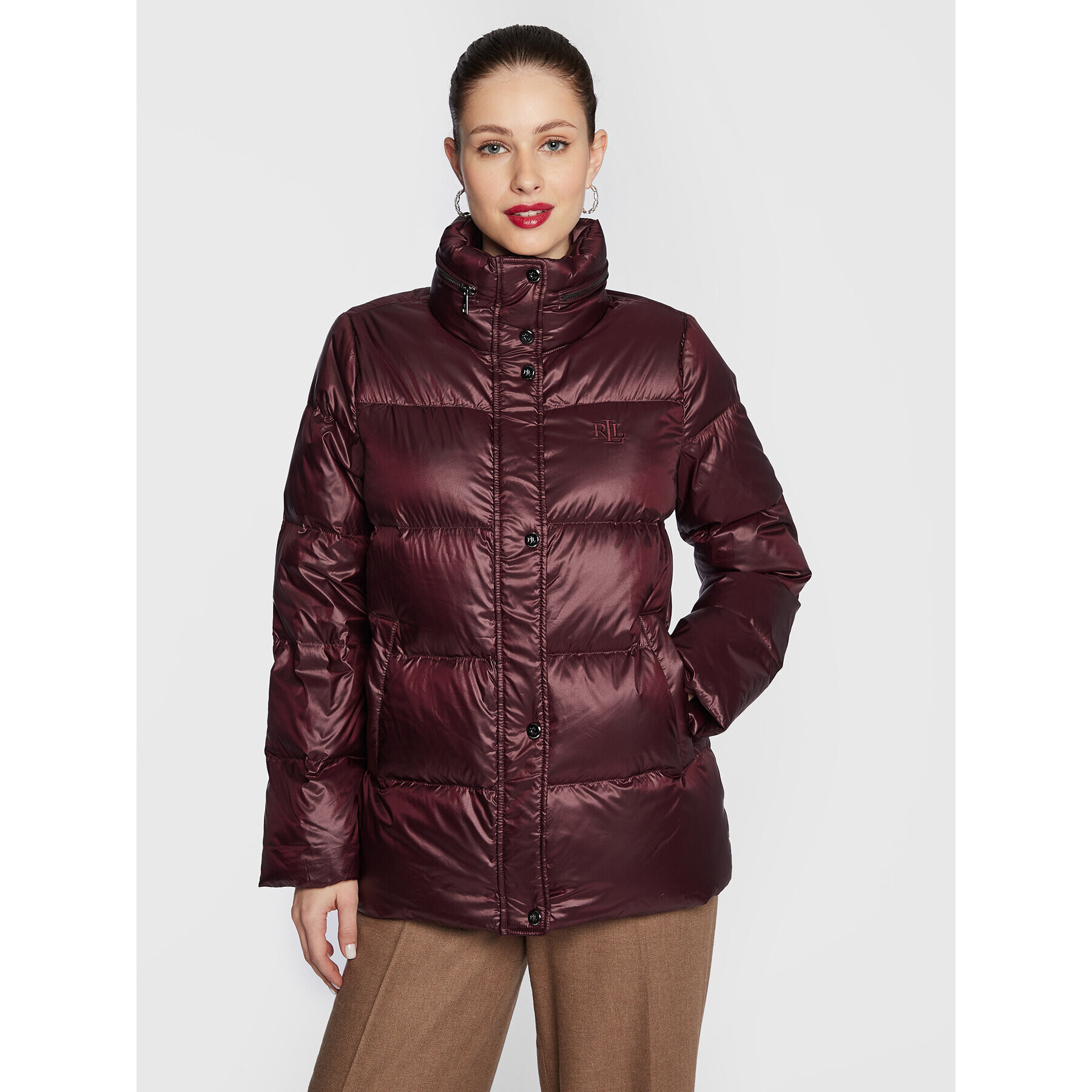 Lauren Ralph Lauren Vatovaná bunda 297891213003 Fialová Regular Fit - Pepit.cz