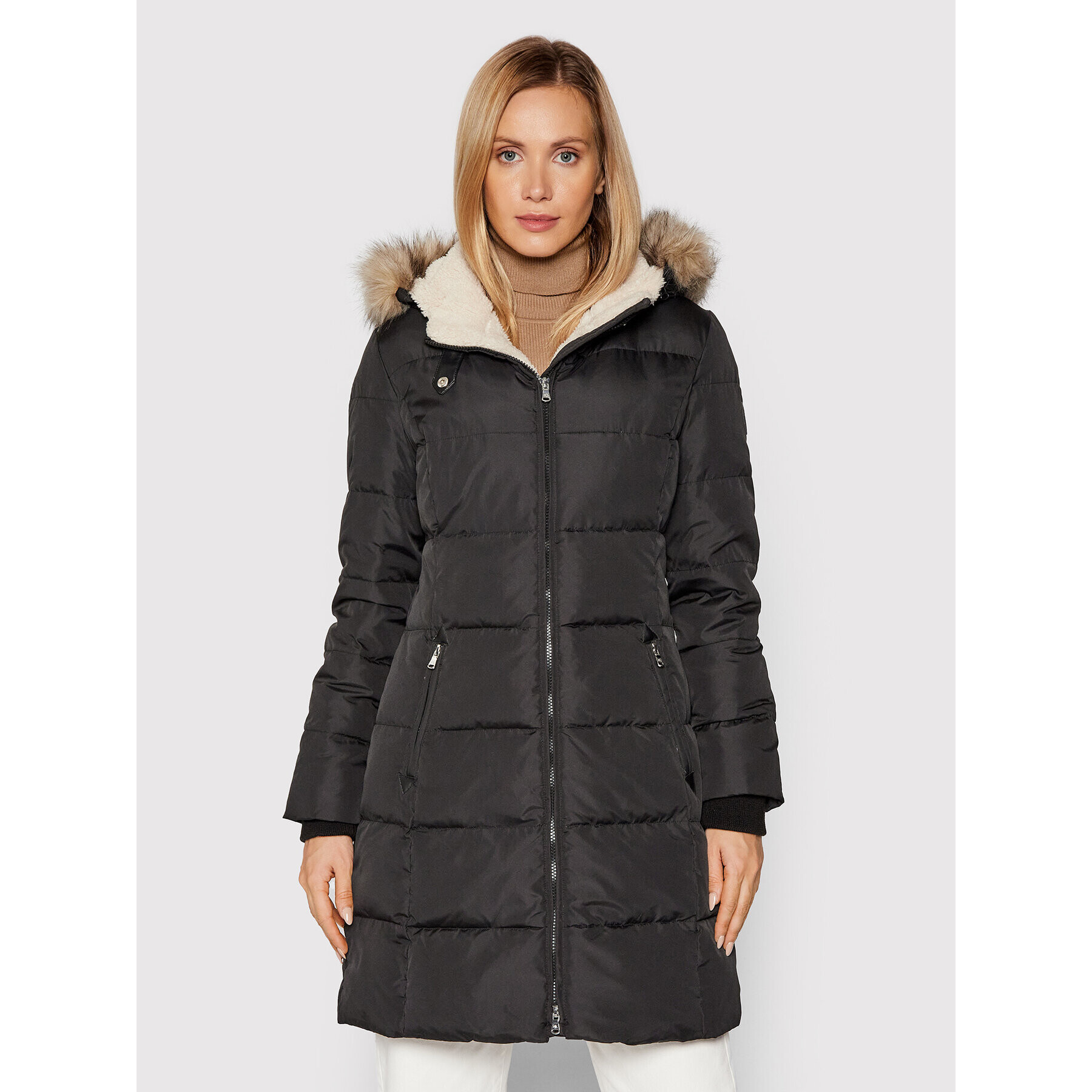 Lauren Ralph Lauren Vatovaná bunda Trim 297728271001 Černá Regular Fit - Pepit.cz