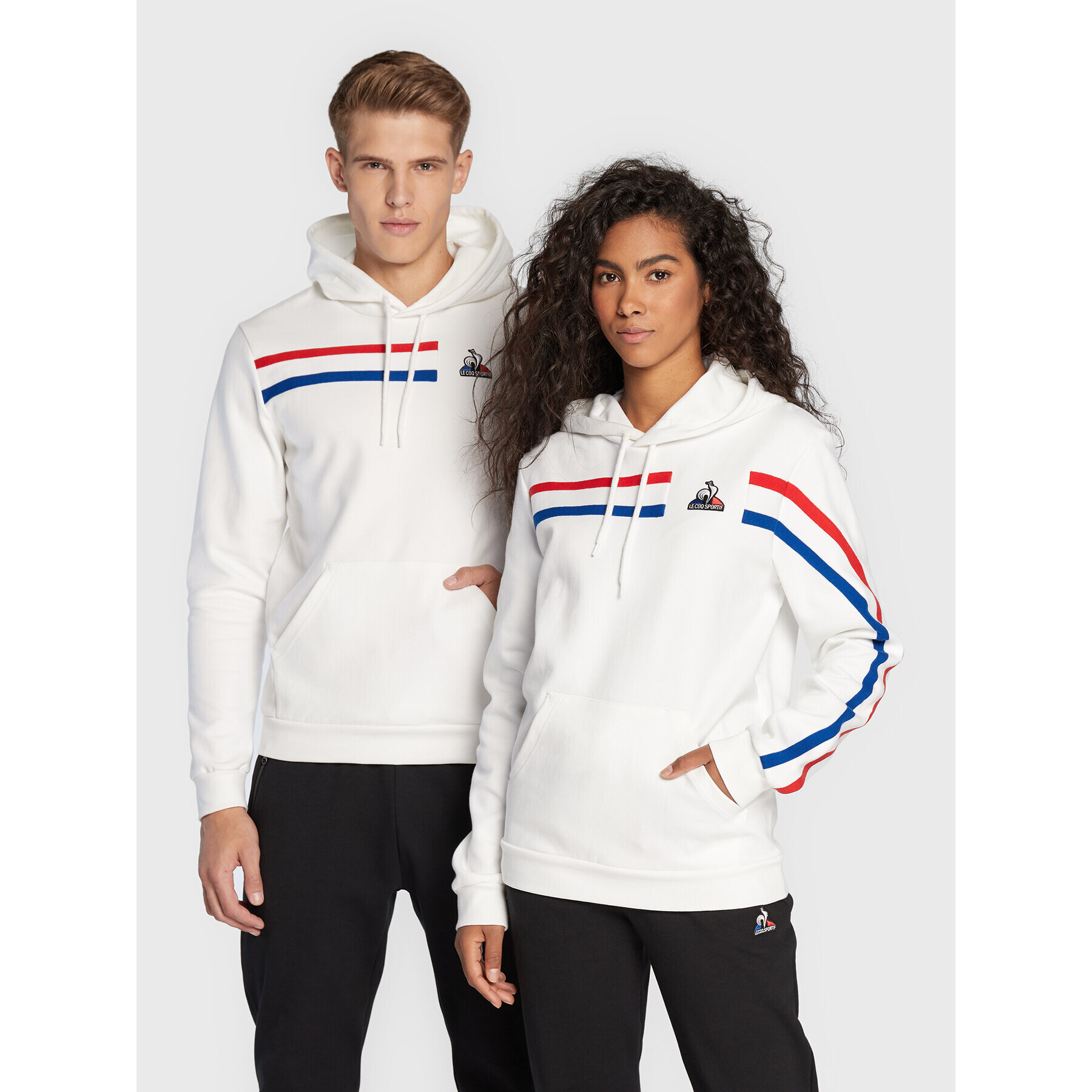 Le Coq Sportif Mikina Unisex 2220307 Bílá Regular Fit - Pepit.cz