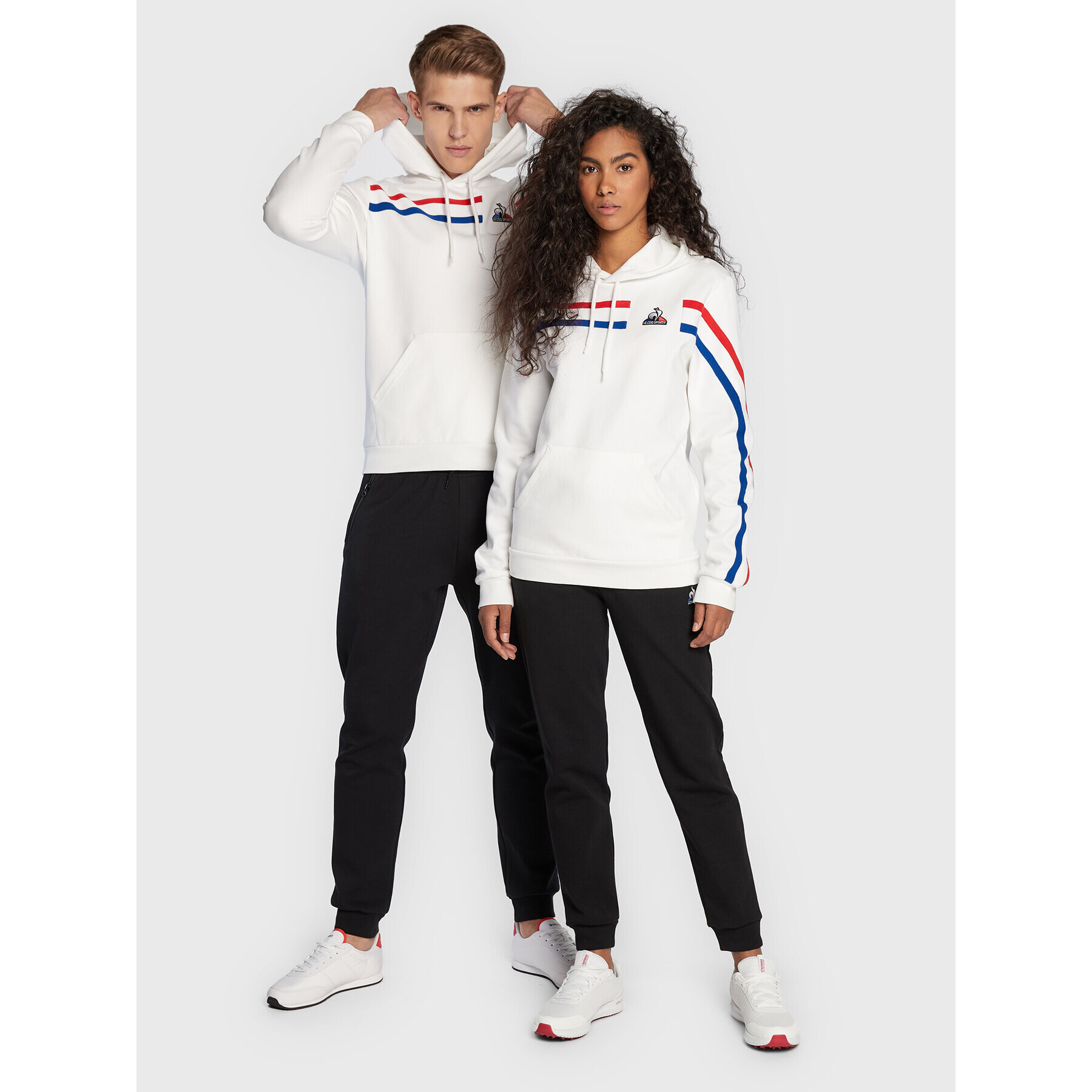 Le Coq Sportif Mikina Unisex 2220307 Bílá Regular Fit - Pepit.cz