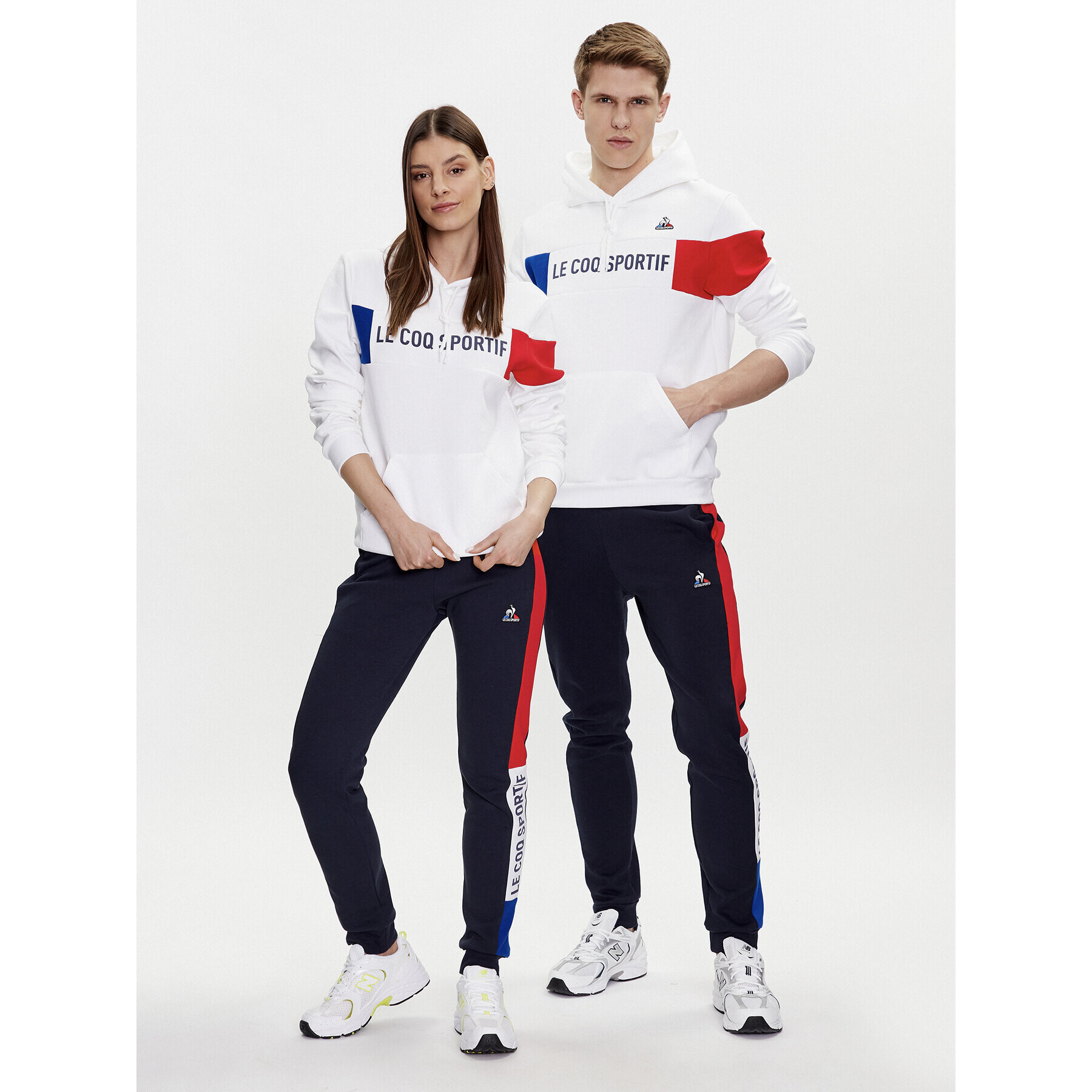 Le Coq Sportif Mikina Unisex 2310015 Bílá Regular Fit - Pepit.cz