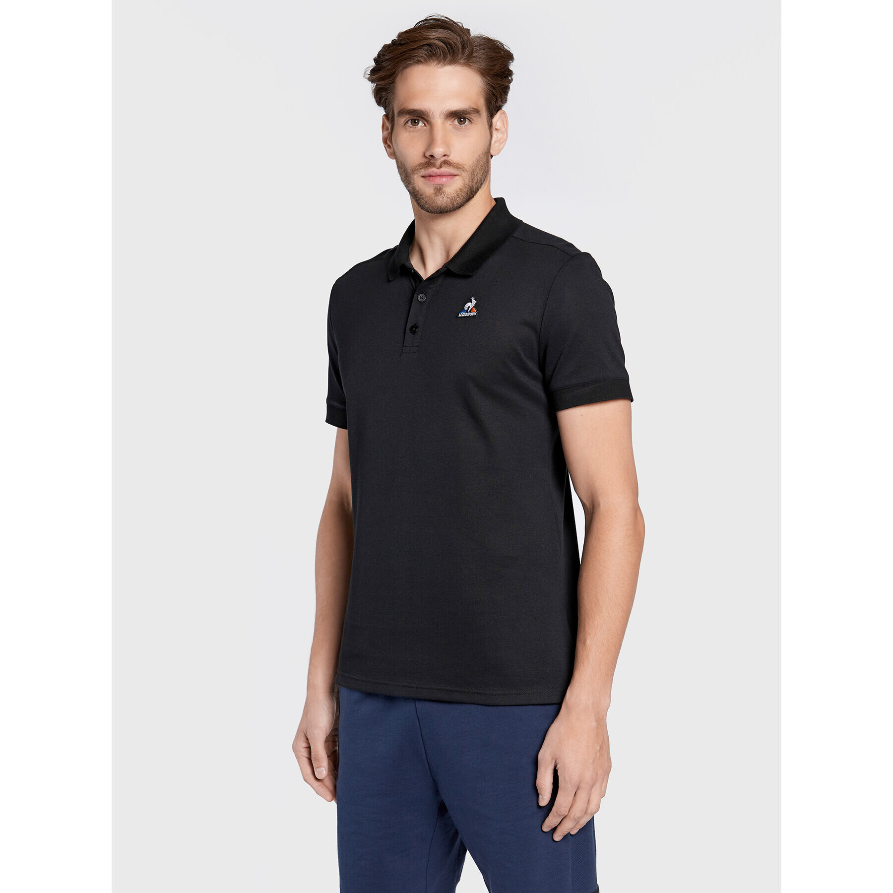 Le Coq Sportif Polokošile 2121092 Černá Regular Fit - Pepit.cz