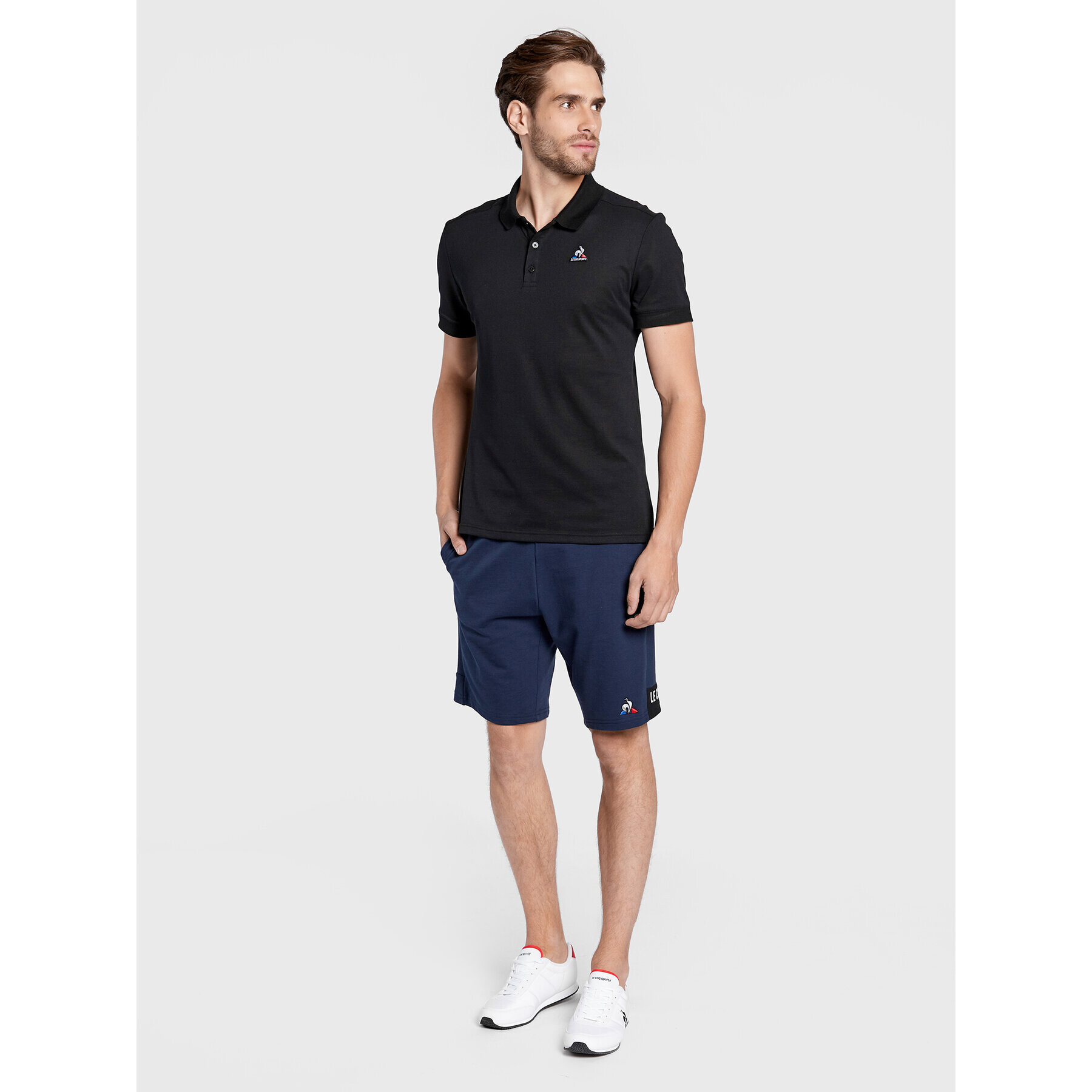 Le Coq Sportif Sportovní kraťasy 2110546 2110546 Tmavomodrá Regular Fit - Pepit.cz