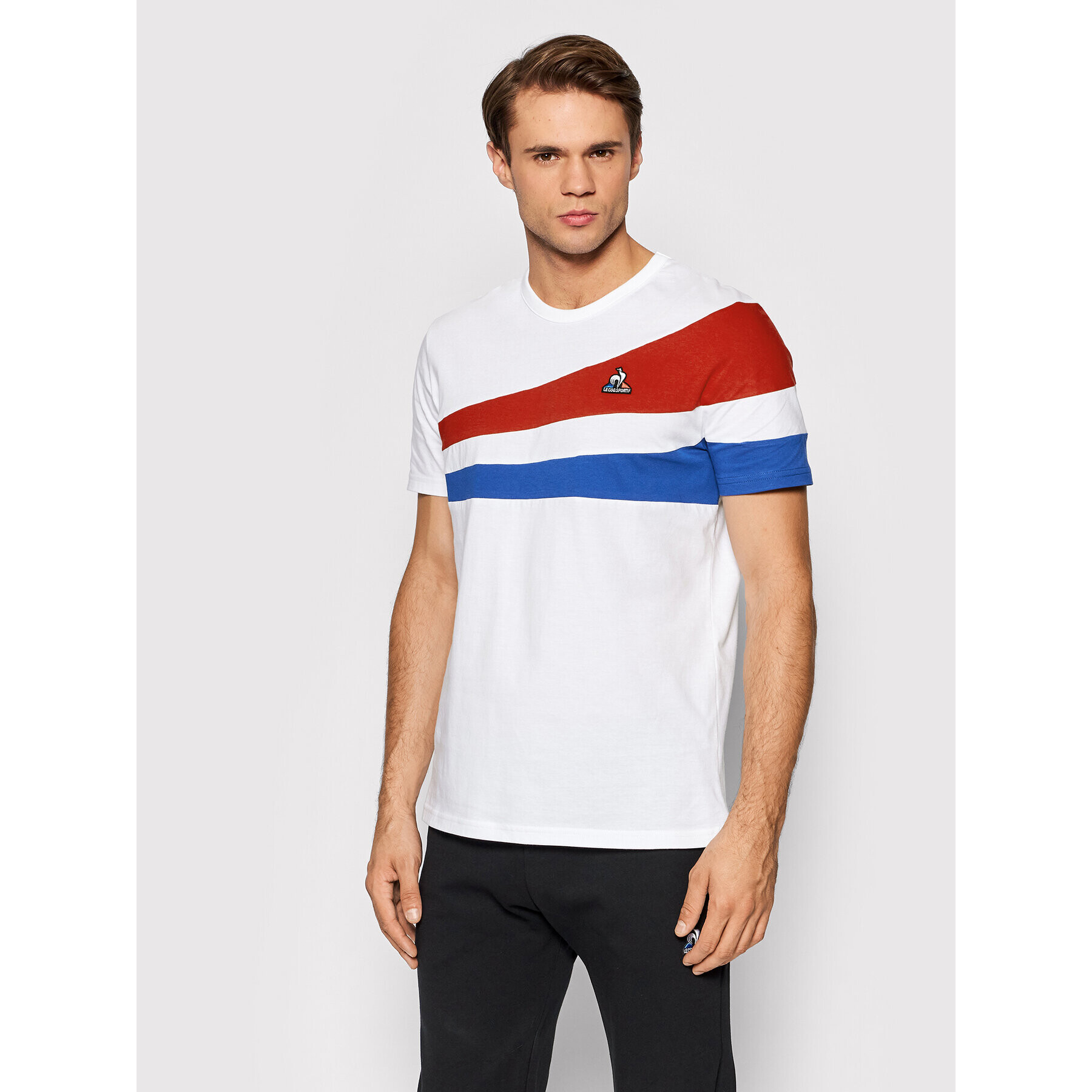 Le Coq Sportif T-Shirt 2120315 Bílá Regular Fit - Pepit.cz