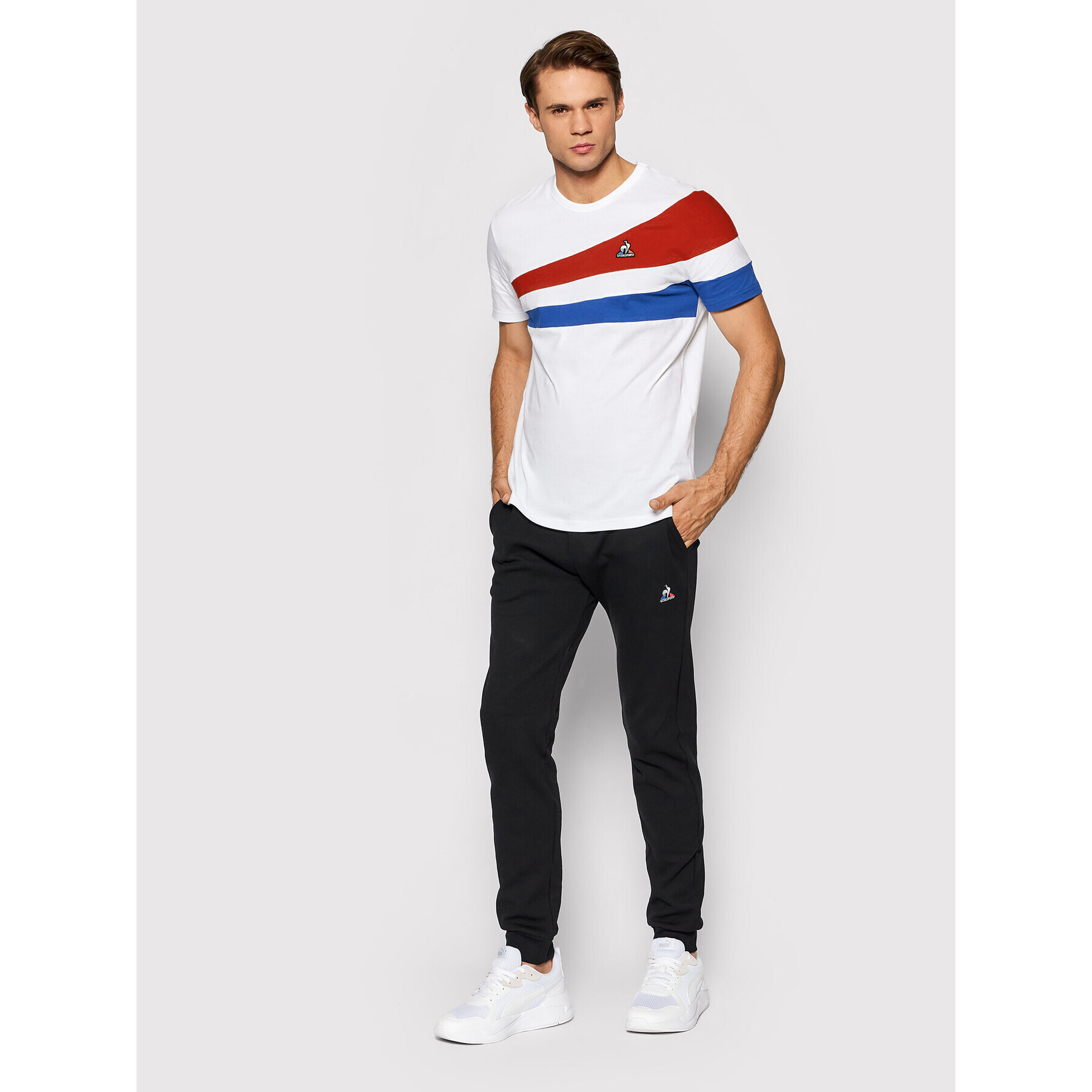 Le Coq Sportif T-Shirt 2120315 Bílá Regular Fit - Pepit.cz