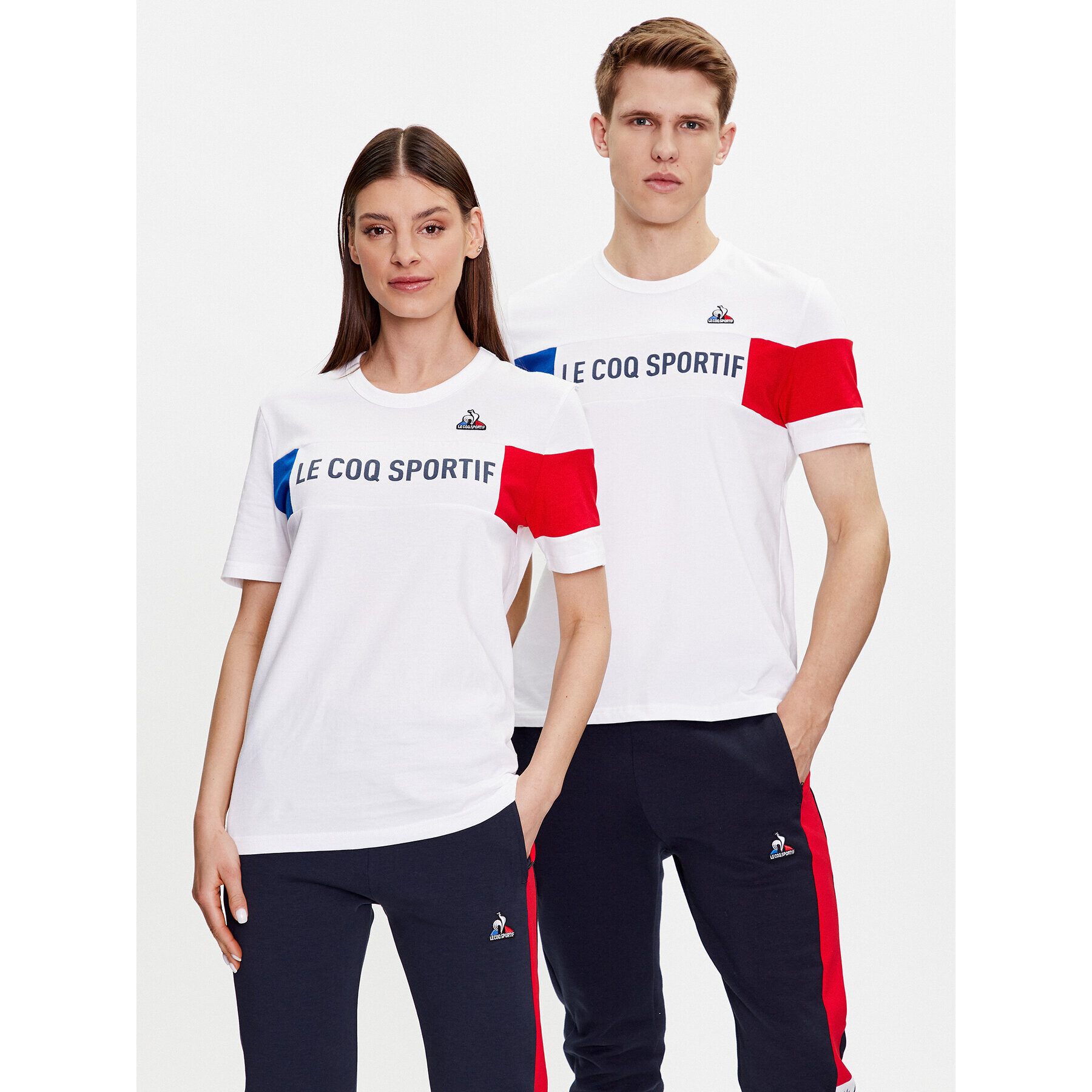 Le Coq Sportif T-Shirt Unisex 2310012 Bílá Regular Fit - Pepit.cz