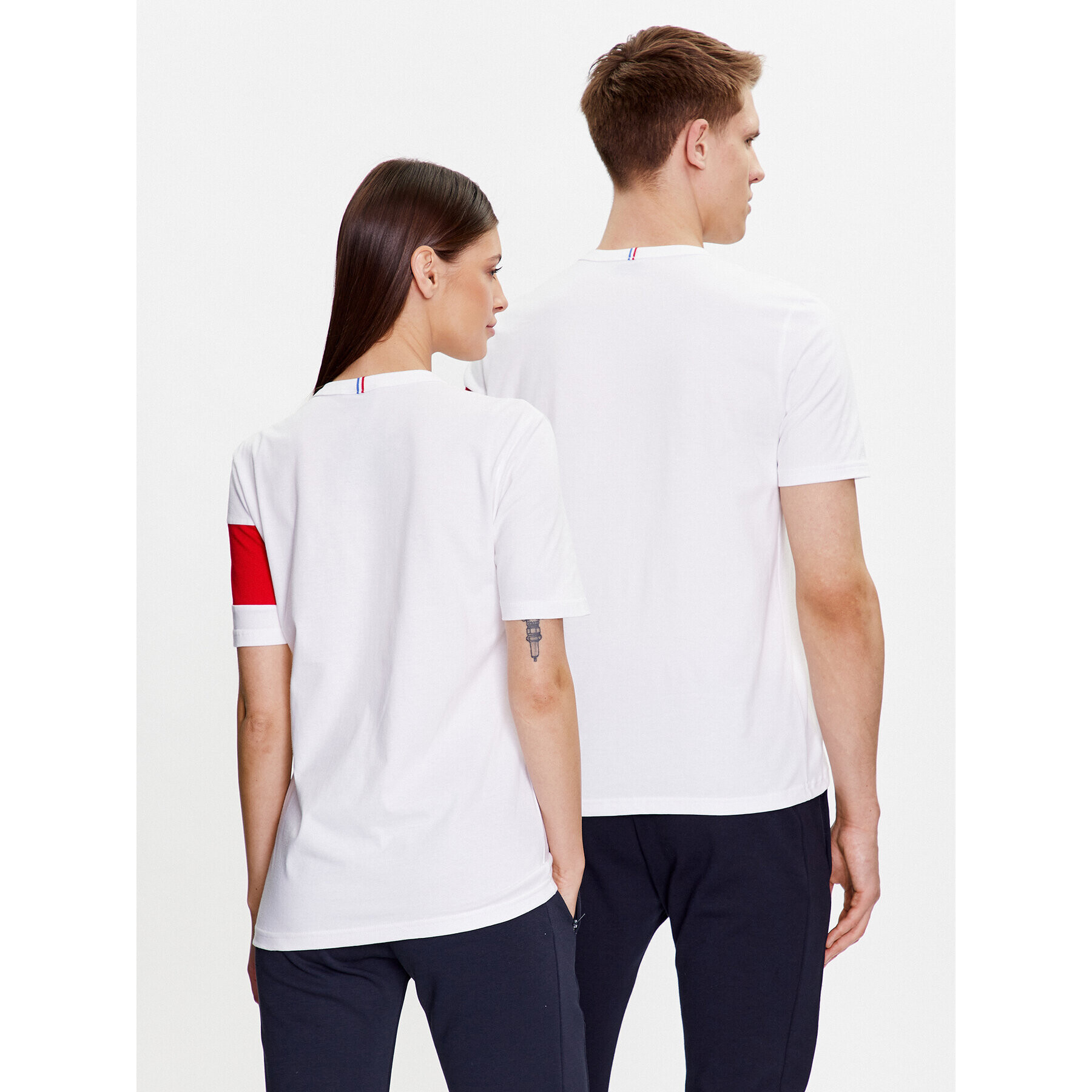 Le Coq Sportif T-Shirt Unisex 2310012 Bílá Regular Fit - Pepit.cz