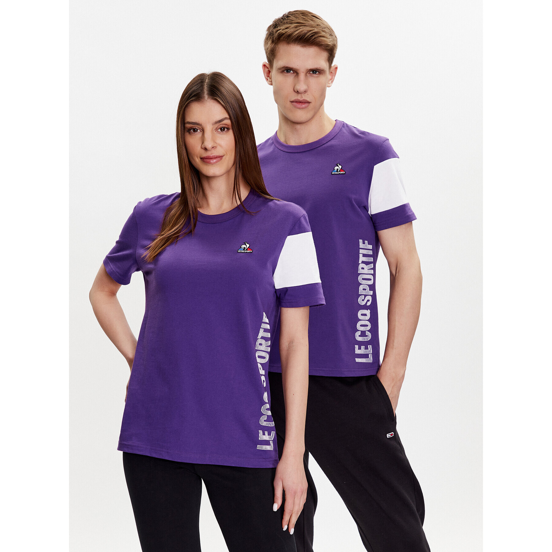 Le Coq Sportif T-Shirt Unisex 2310413 Fialová Regular Fit - Pepit.cz