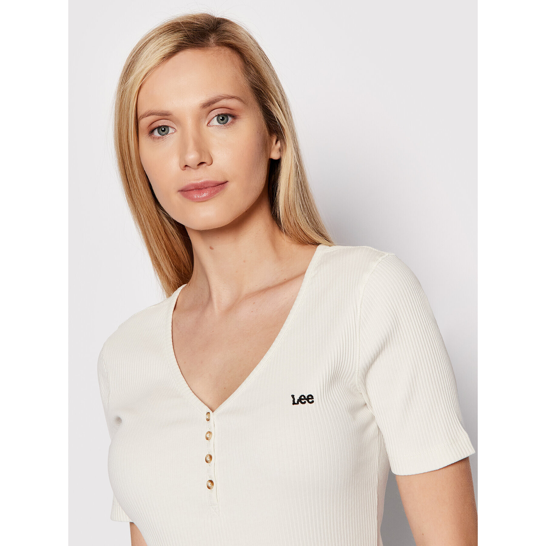 Lee Halenka Henley L44KUXNQ Béžová Slim Fit - Pepit.cz