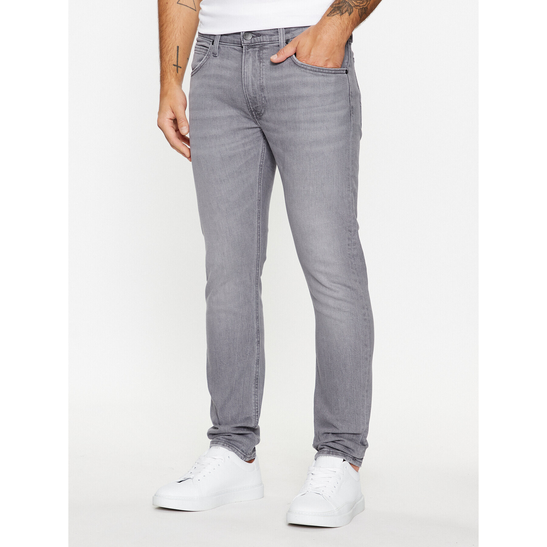 Lee Jeansy 112342248 Šedá Slim Fit - Pepit.cz