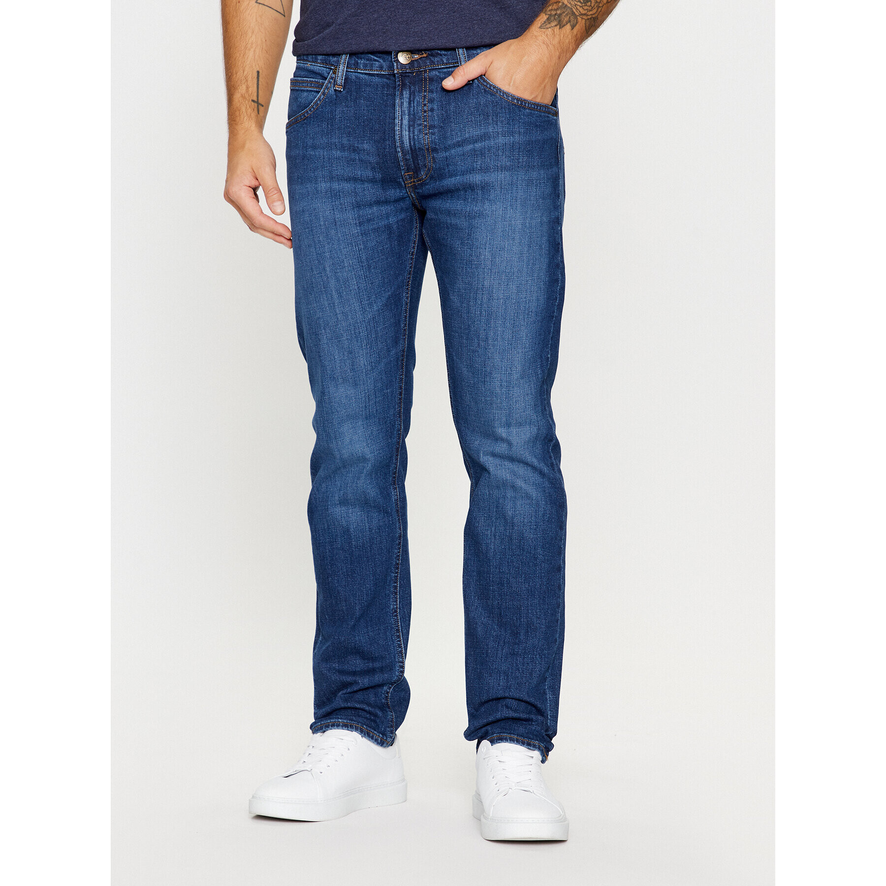 Lee Jeansy 112342270 Modrá Regular Fit - Pepit.cz