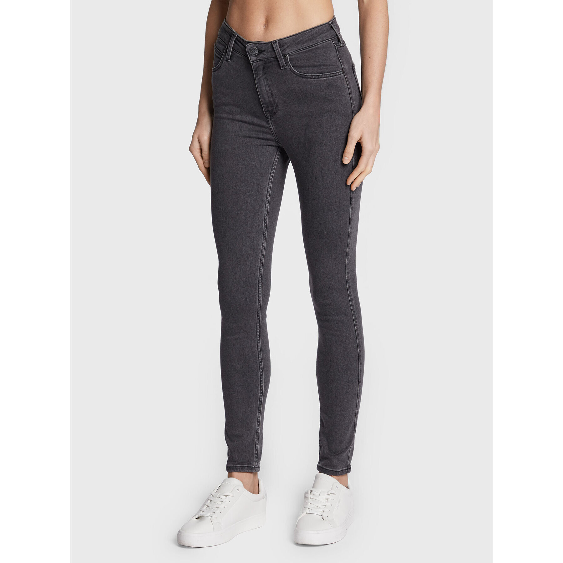 Lee Jeansy Ivy L32ESYSZ Šedá Super Skinny Fit - Pepit.cz