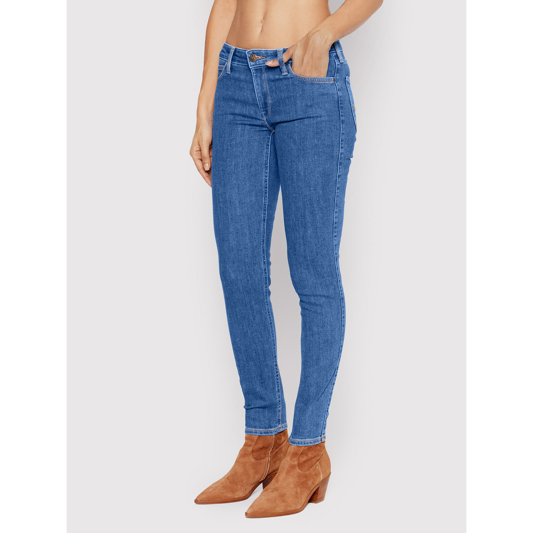 Lee Jeansy Scarlett L526OPWN Modrá Skinny Fit - Pepit.cz