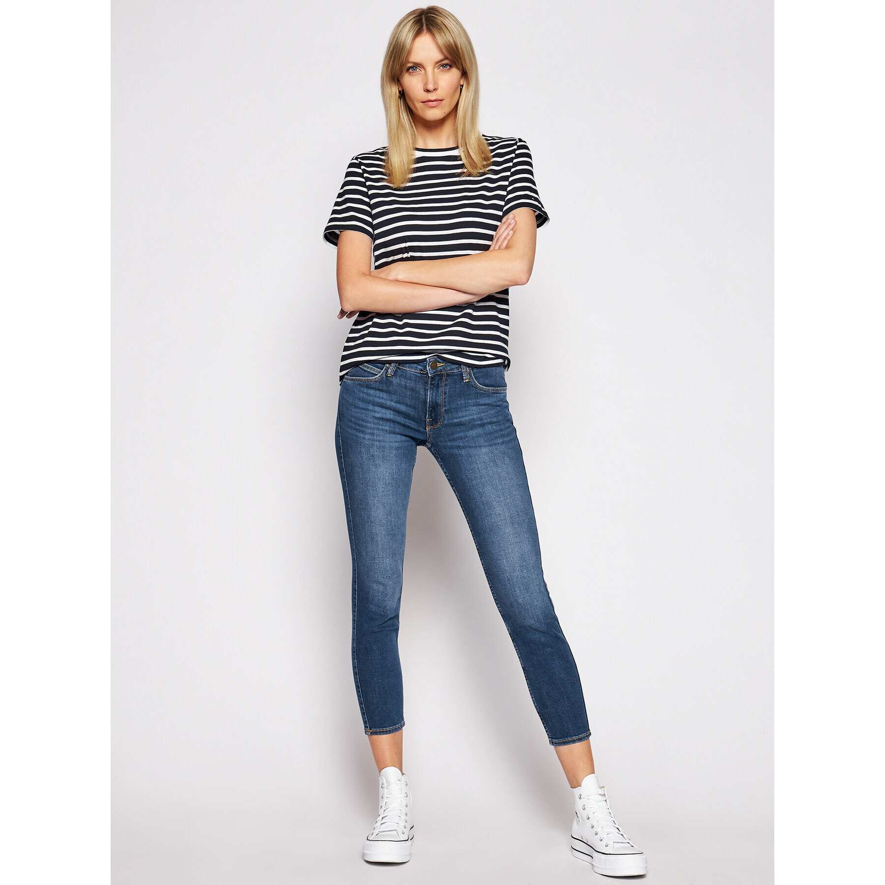 Lee Jeansy Scarlett L526QDTN Tmavomodrá Skinny Fit - Pepit.cz