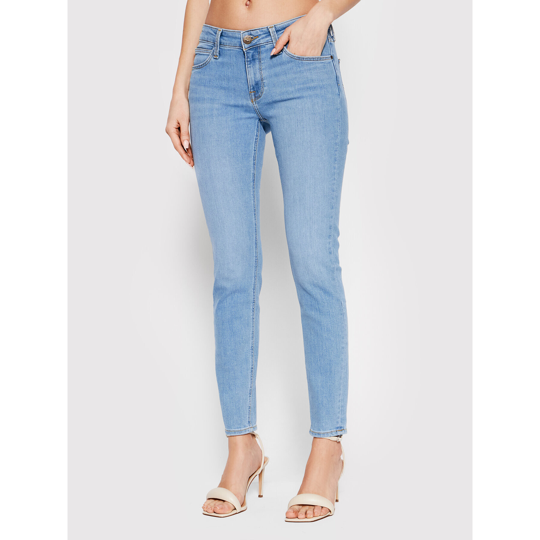 Lee Jeansy Scarlett L526QDUG Modrá Skinny Fit - Pepit.cz