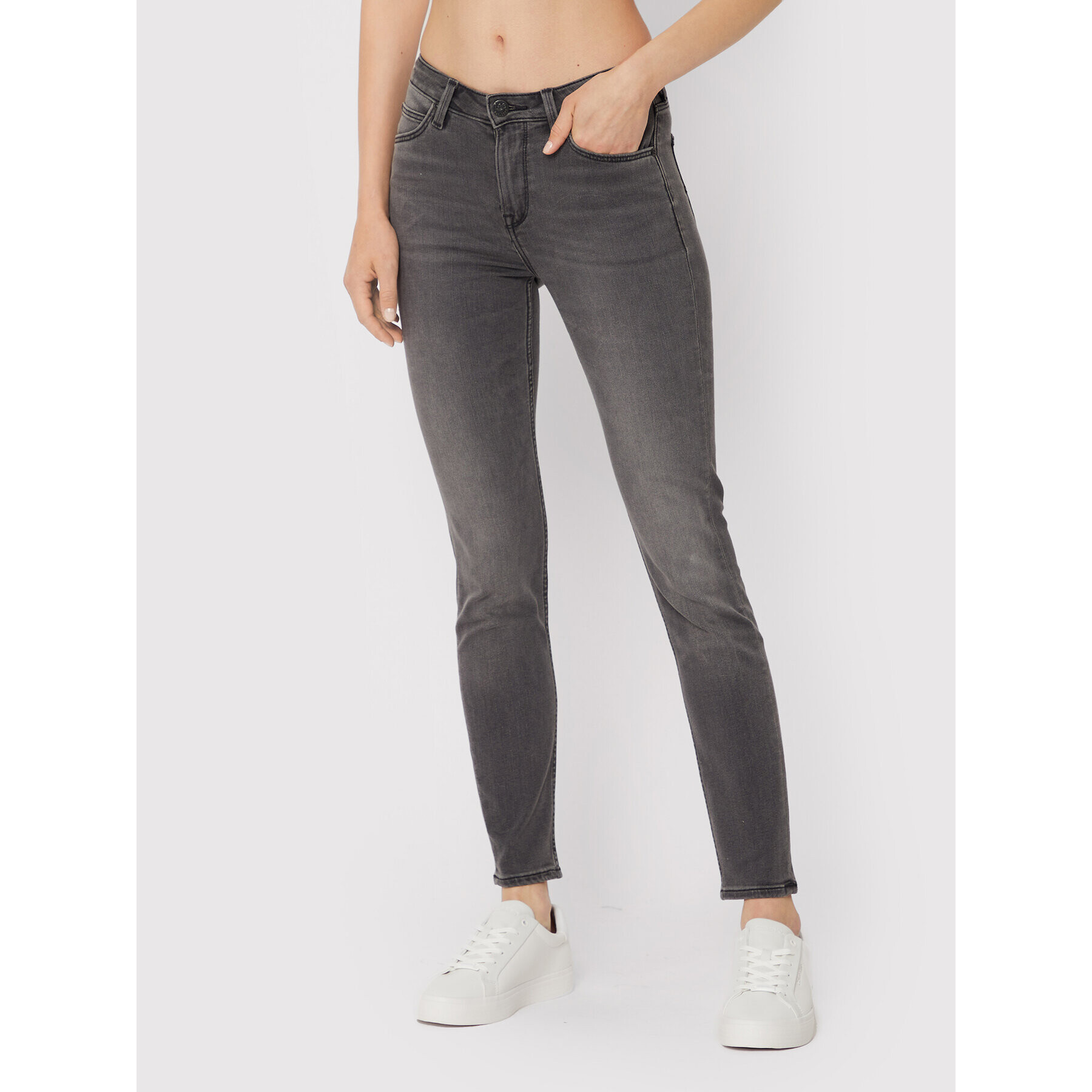 Lee Jeansy Scarlett L626YGCX Šedá Skinny Fit - Pepit.cz