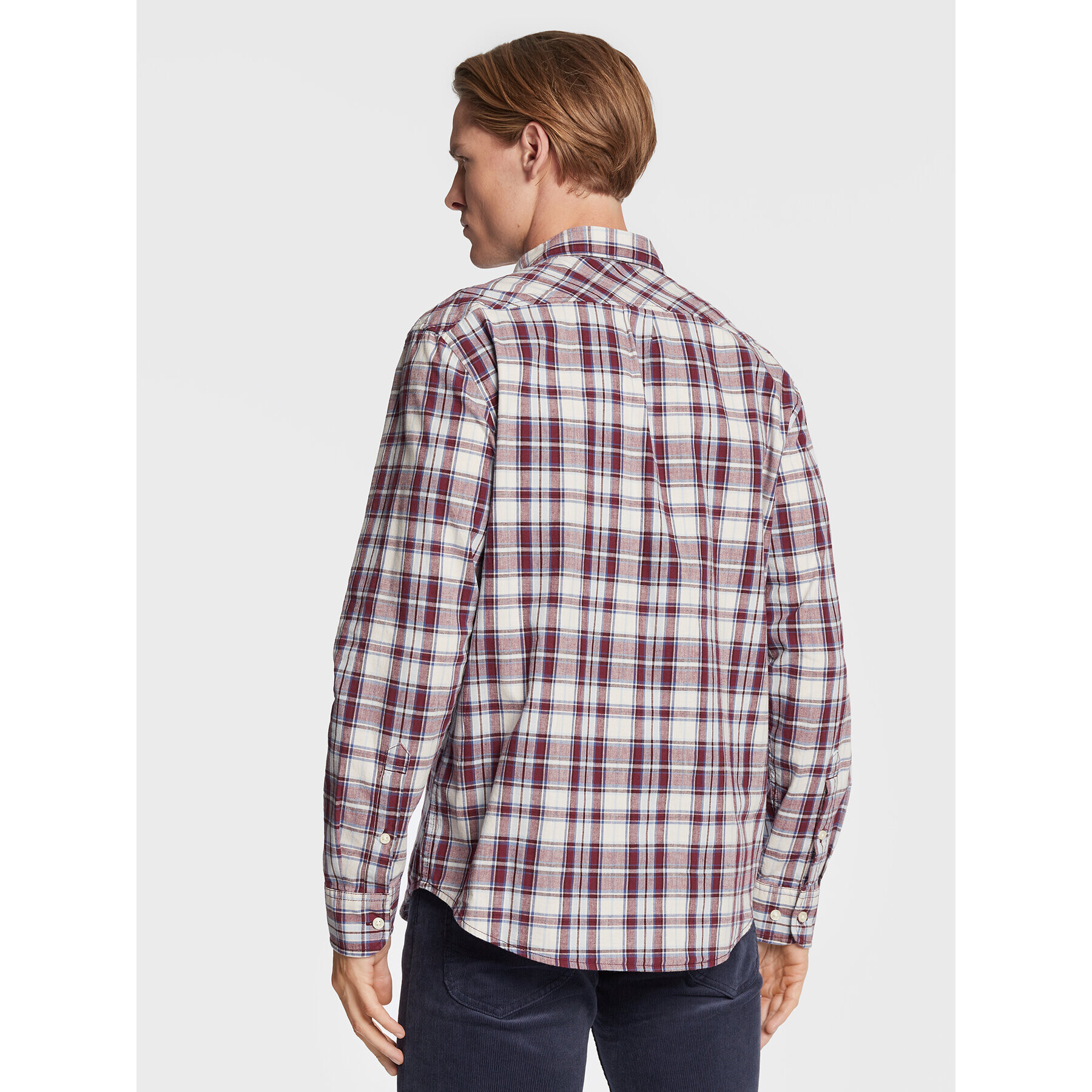 Lee Košile Button Down L880DG74 112322559 Bordó Regular Fit - Pepit.cz