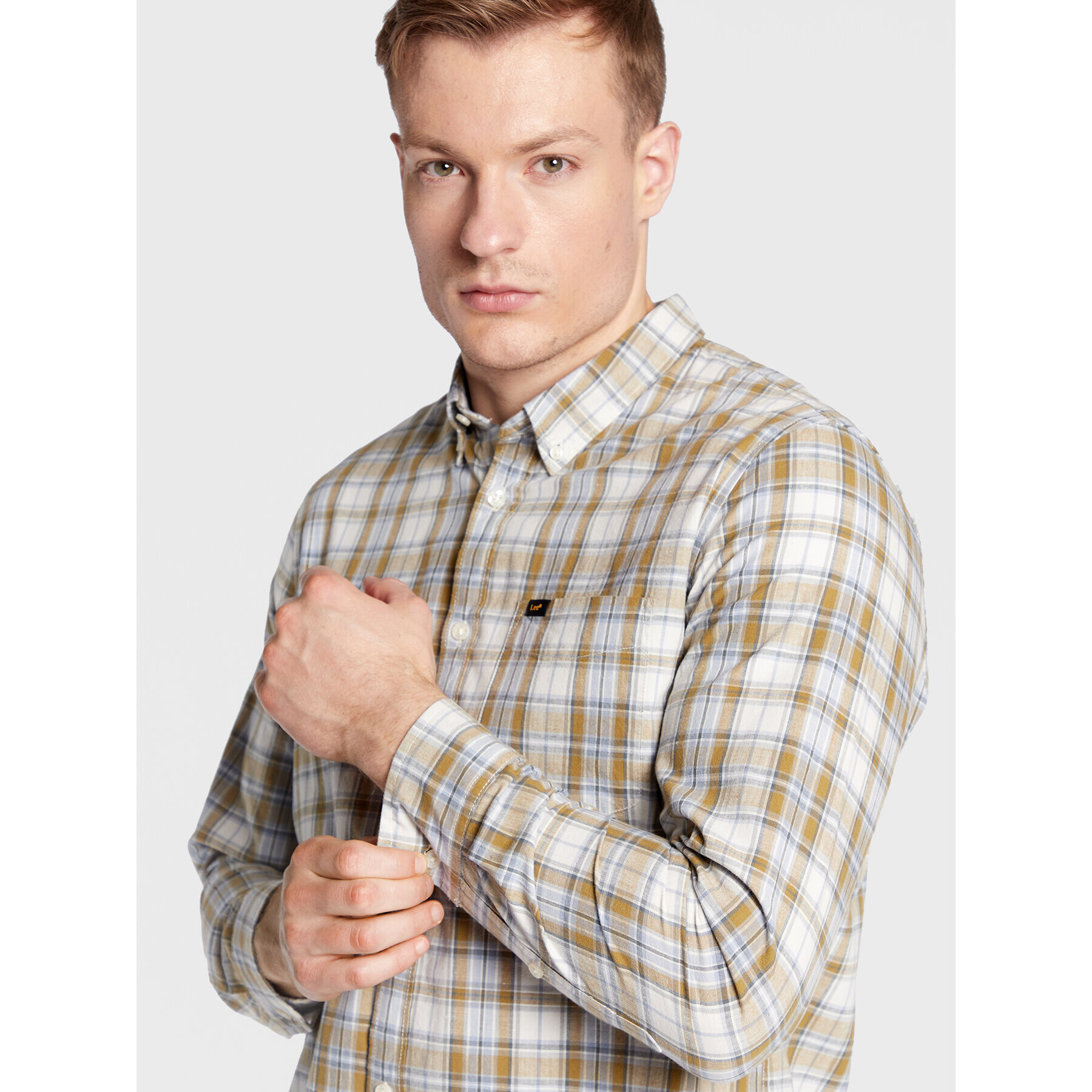 Lee Košile Button down L880DG85 112322587 Béžová Regular Fit - Pepit.cz