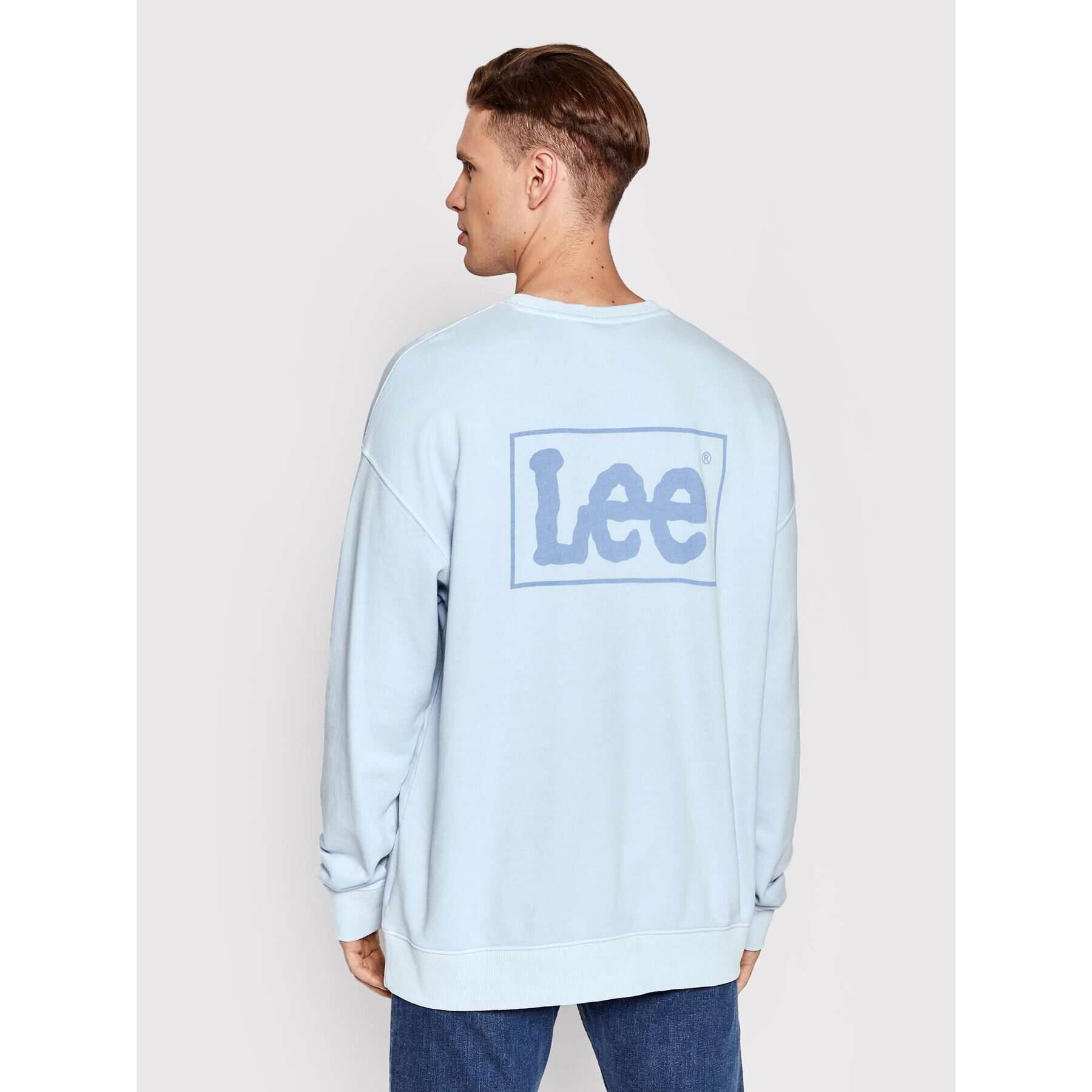 Lee Mikina Logo L85KQVUW Modrá Loose Fit - Pepit.cz