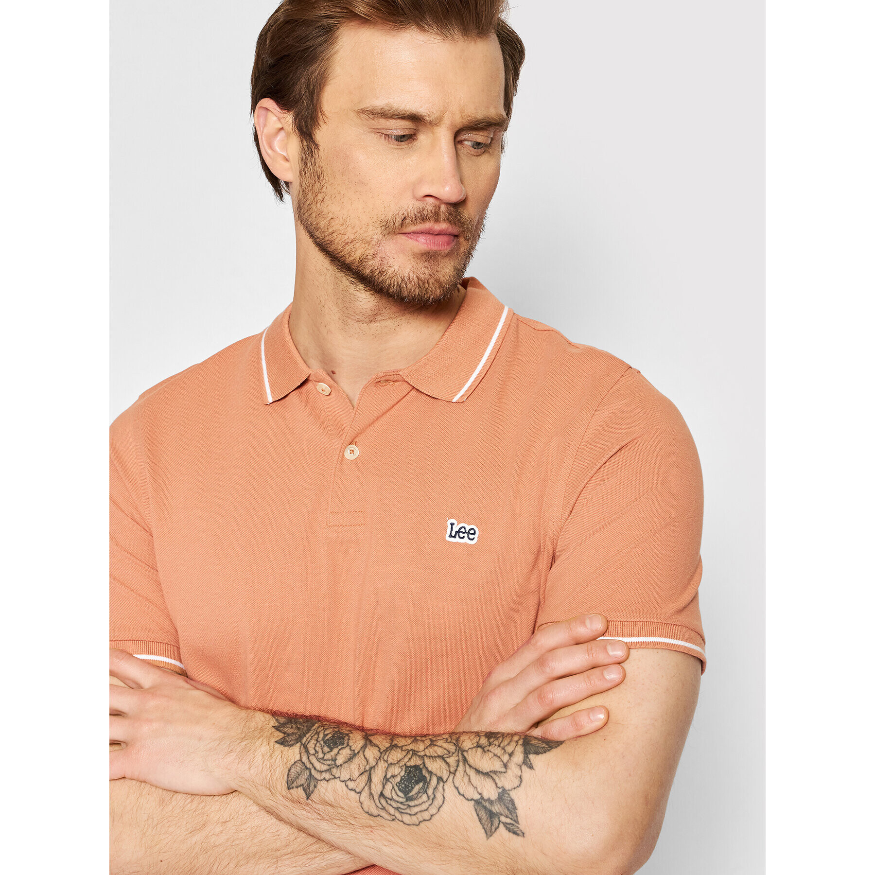 Lee Polokošile Pique L61ARLUK Oranžová Regular Fit - Pepit.cz