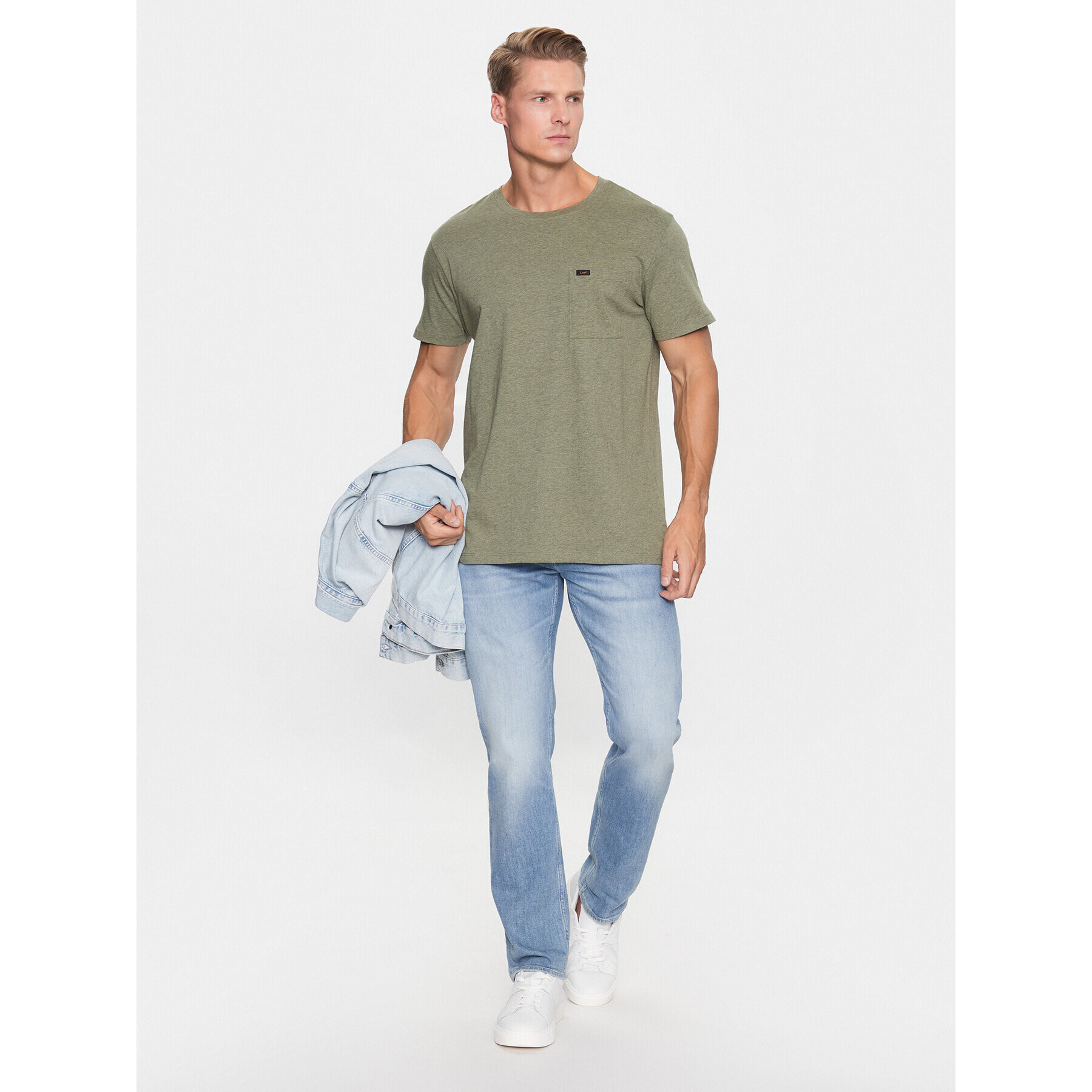 Lee T-Shirt L66JWTUA Zelená Regular Fit - Pepit.cz