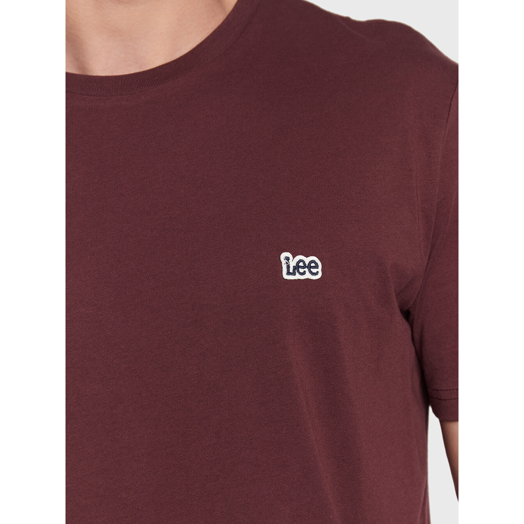 Lee T-Shirt Patch Logo L60UFQ74 112321764 Bordó Regular Fit - Pepit.cz