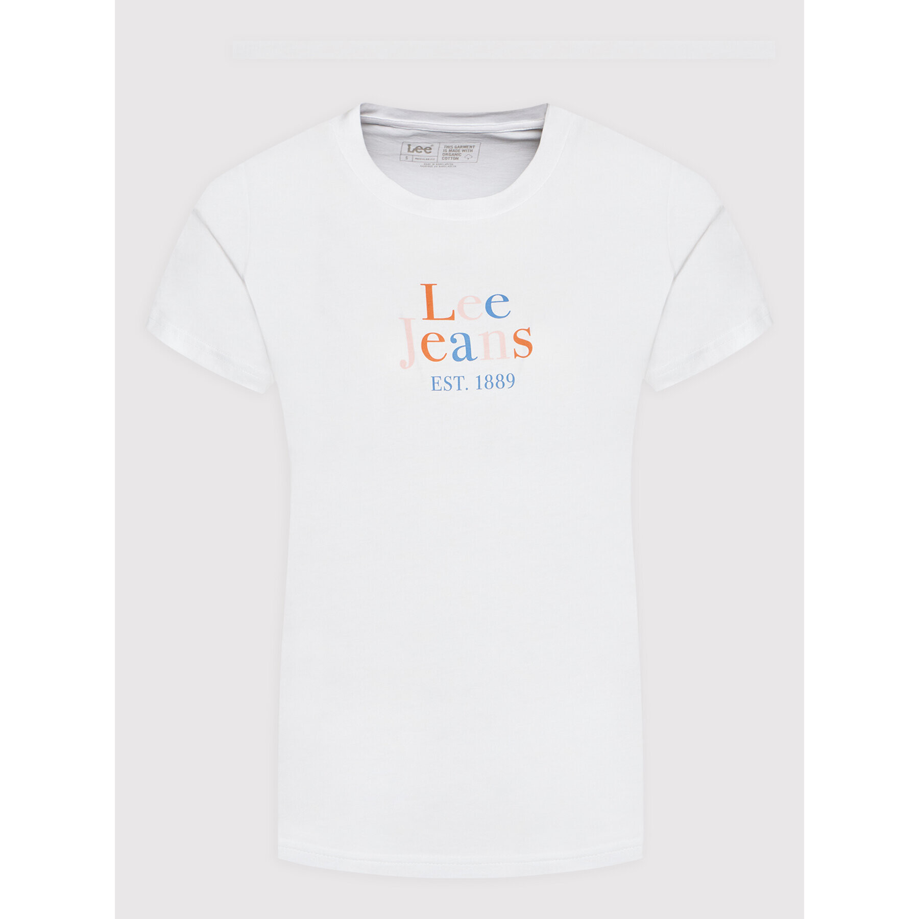 Lee T-Shirt Seasonal Logo L41GYG12 Bílá Regular Fit - Pepit.cz