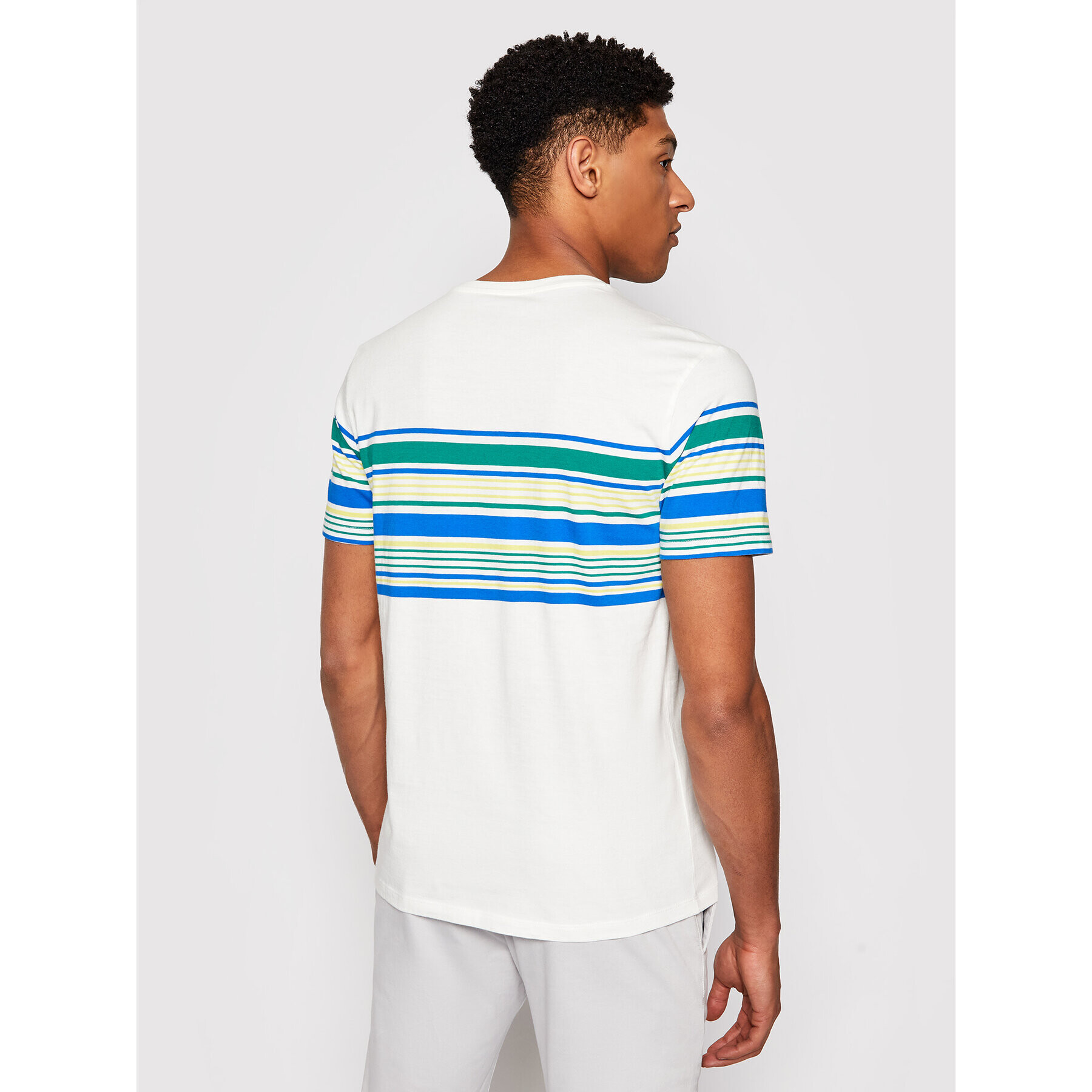 Lee T-Shirt Stripy L63OLINQ Bílá Regular Fit - Pepit.cz