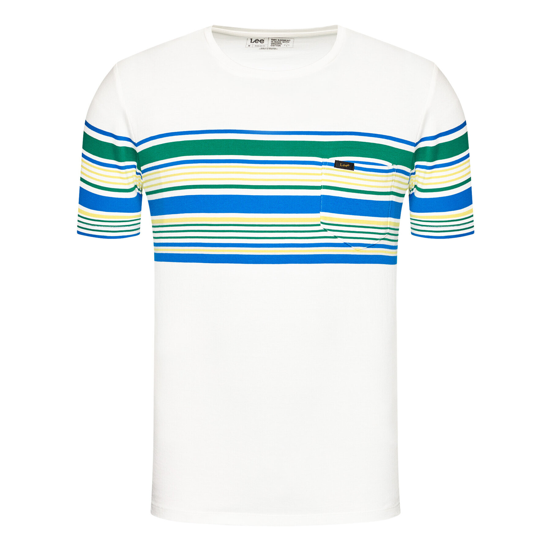 Lee T-Shirt Stripy L63OLINQ Bílá Regular Fit - Pepit.cz