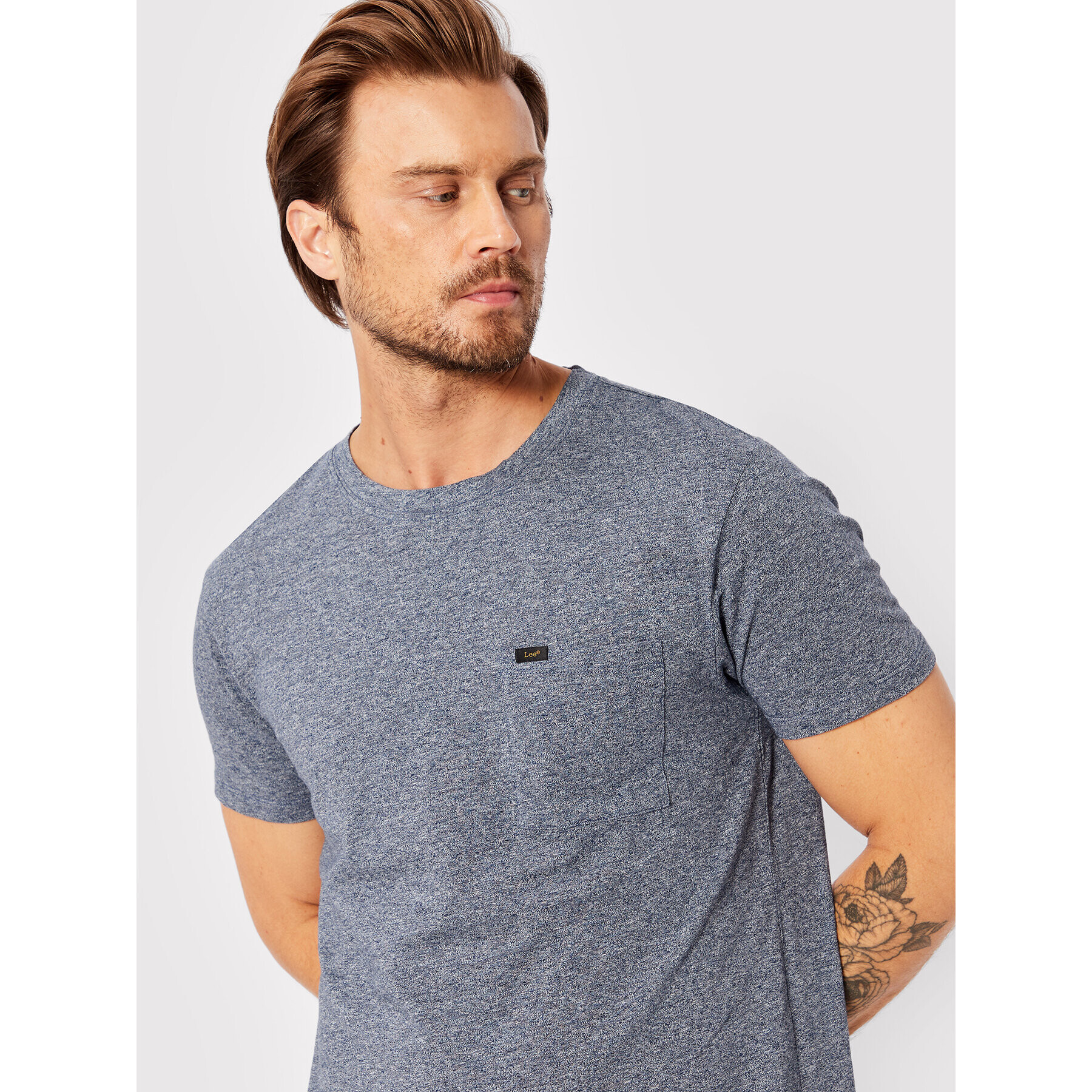 Lee T-Shirt Ultimate Pocket L66JWT54 Tmavomodrá Slim Fit - Pepit.cz