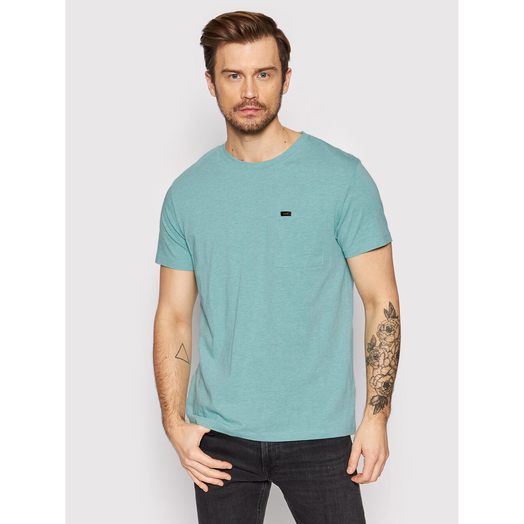 Lee T-Shirt Ultimate Pocket L66JWTUD Modrá Slim Fit - Pepit.cz