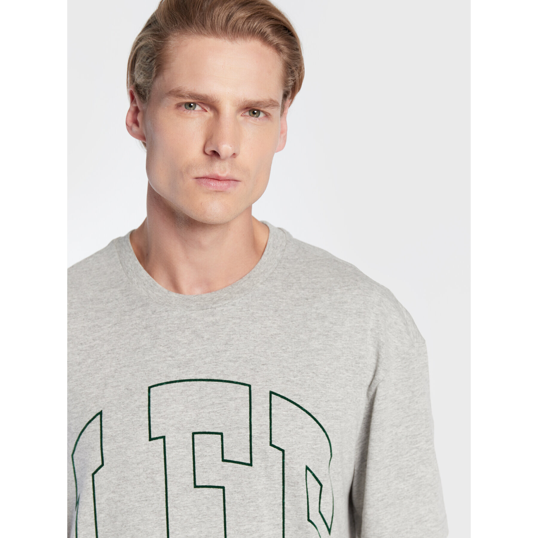 Lee T-Shirt Varsity L69CFEMP Šedá Loose Fit - Pepit.cz