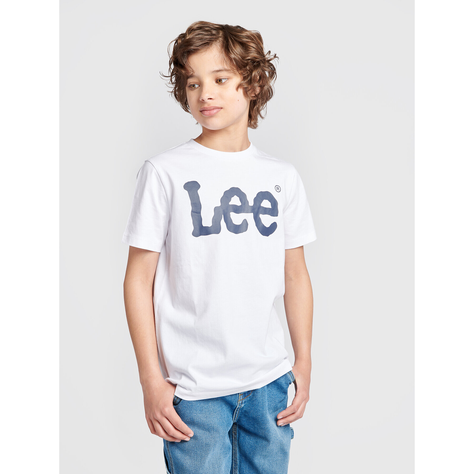 Lee T-Shirt Wobbly Graphic 0002 Bílá Regular Fit - Pepit.cz