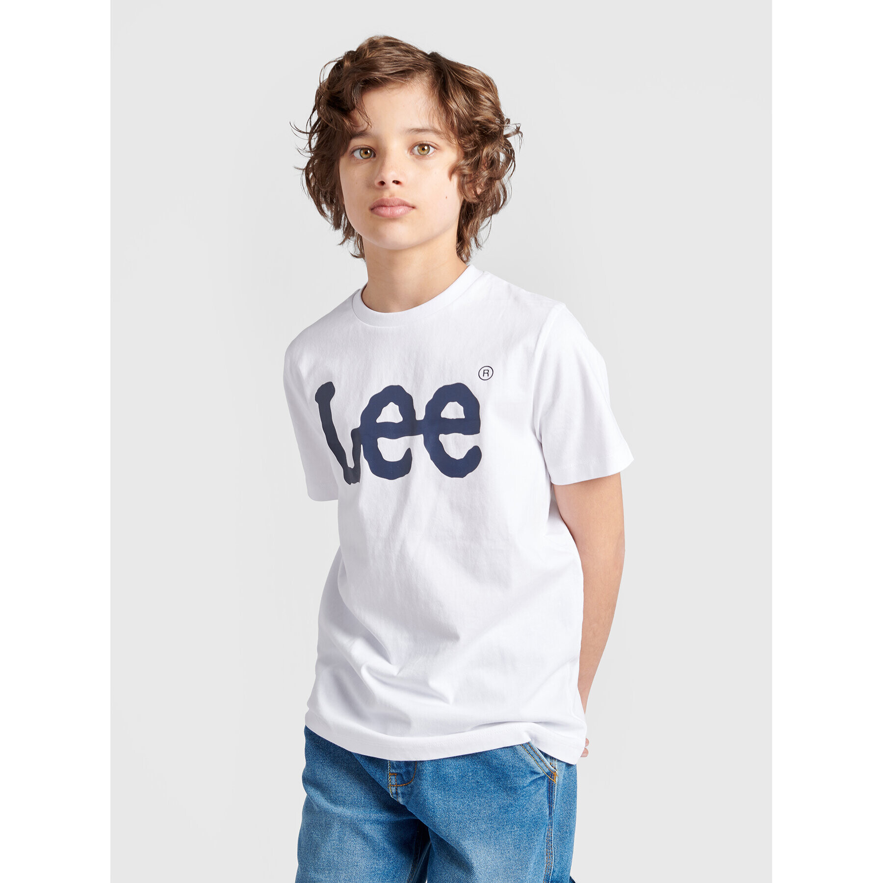 Lee T-Shirt Wobbly Graphic 0002 Bílá Regular Fit - Pepit.cz