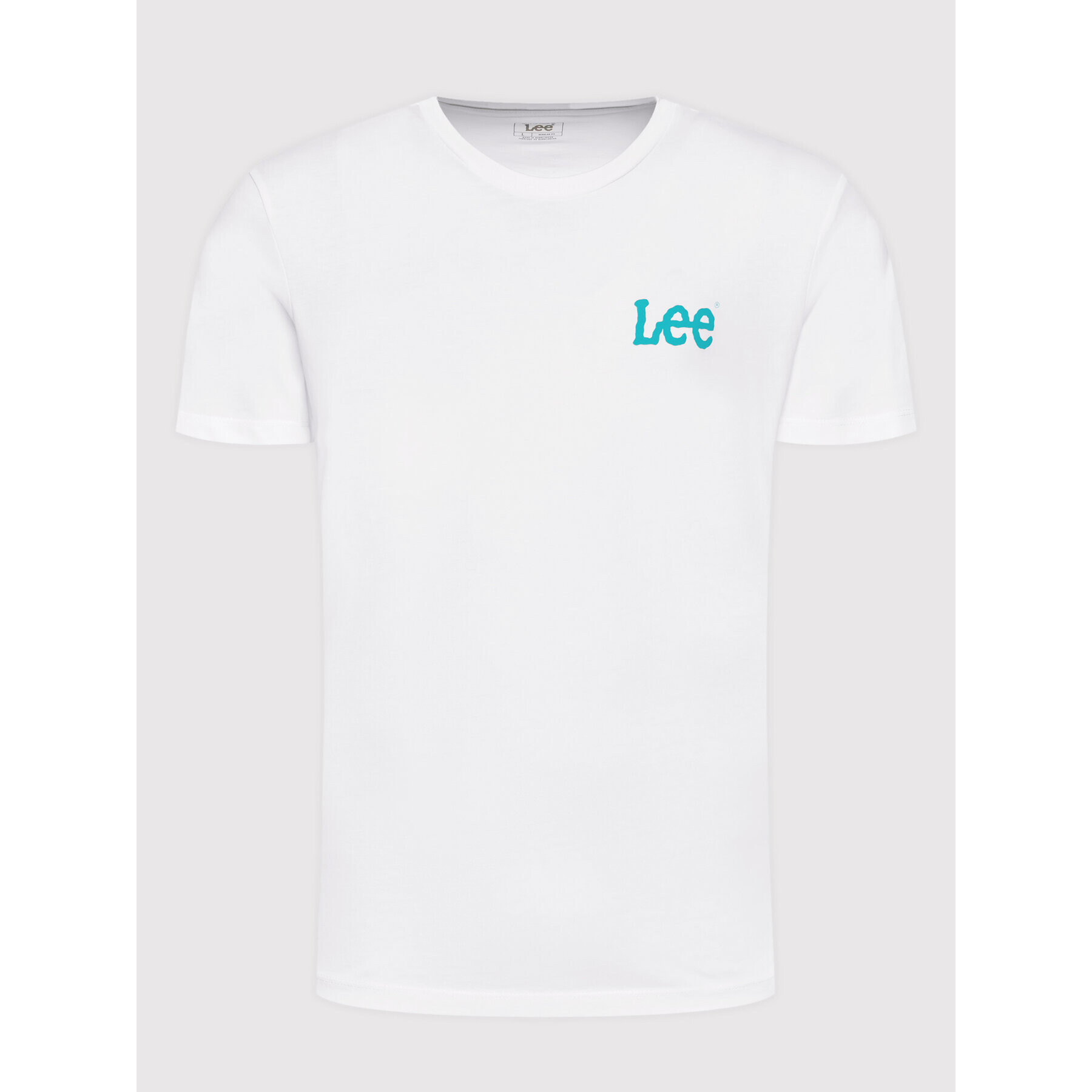 Lee T-Shirt Wobbly Logo L65QAILJ Bílá Regular Fit - Pepit.cz