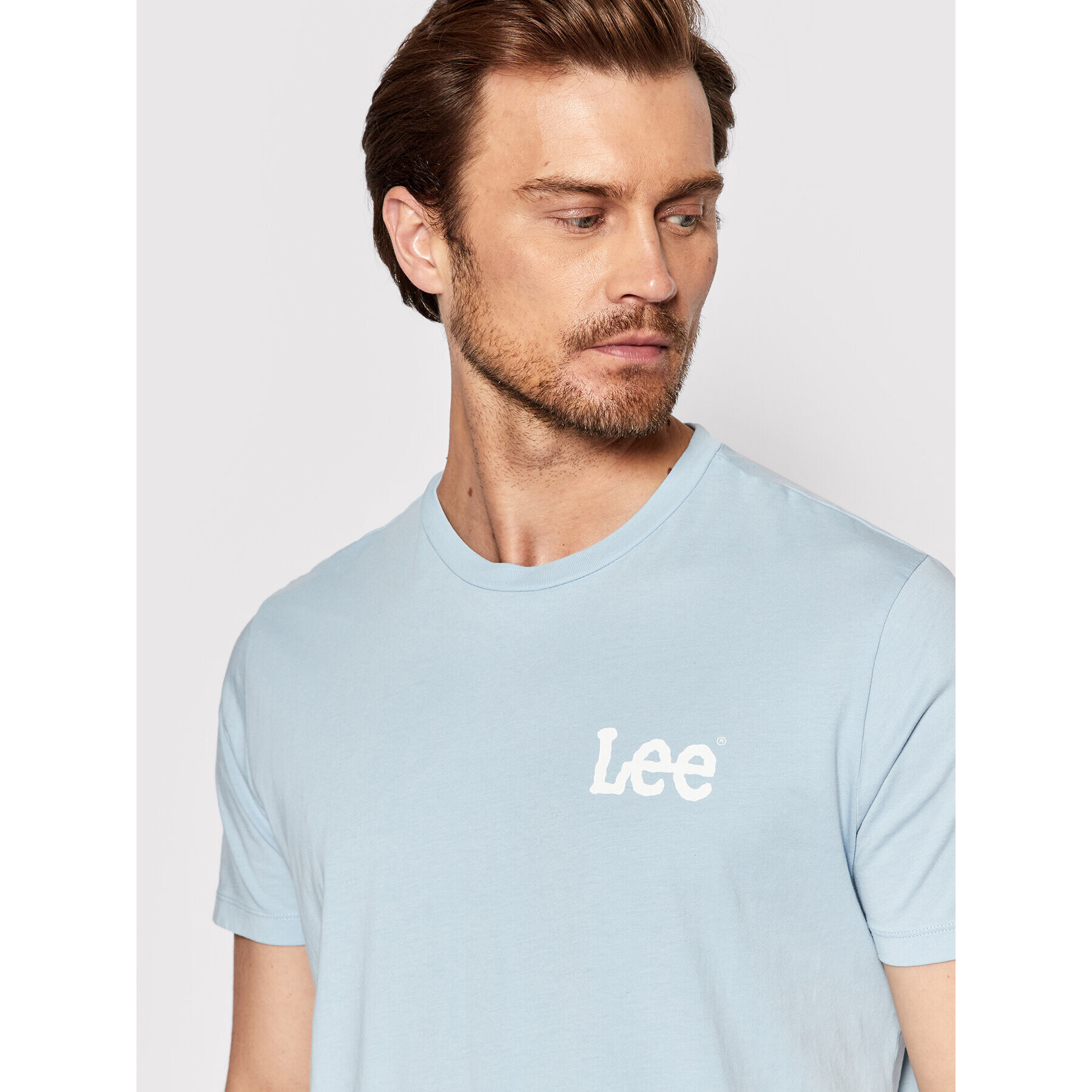 Lee T-Shirt Wobbly Logo L65QAIUY Modrá Regular Fit - Pepit.cz