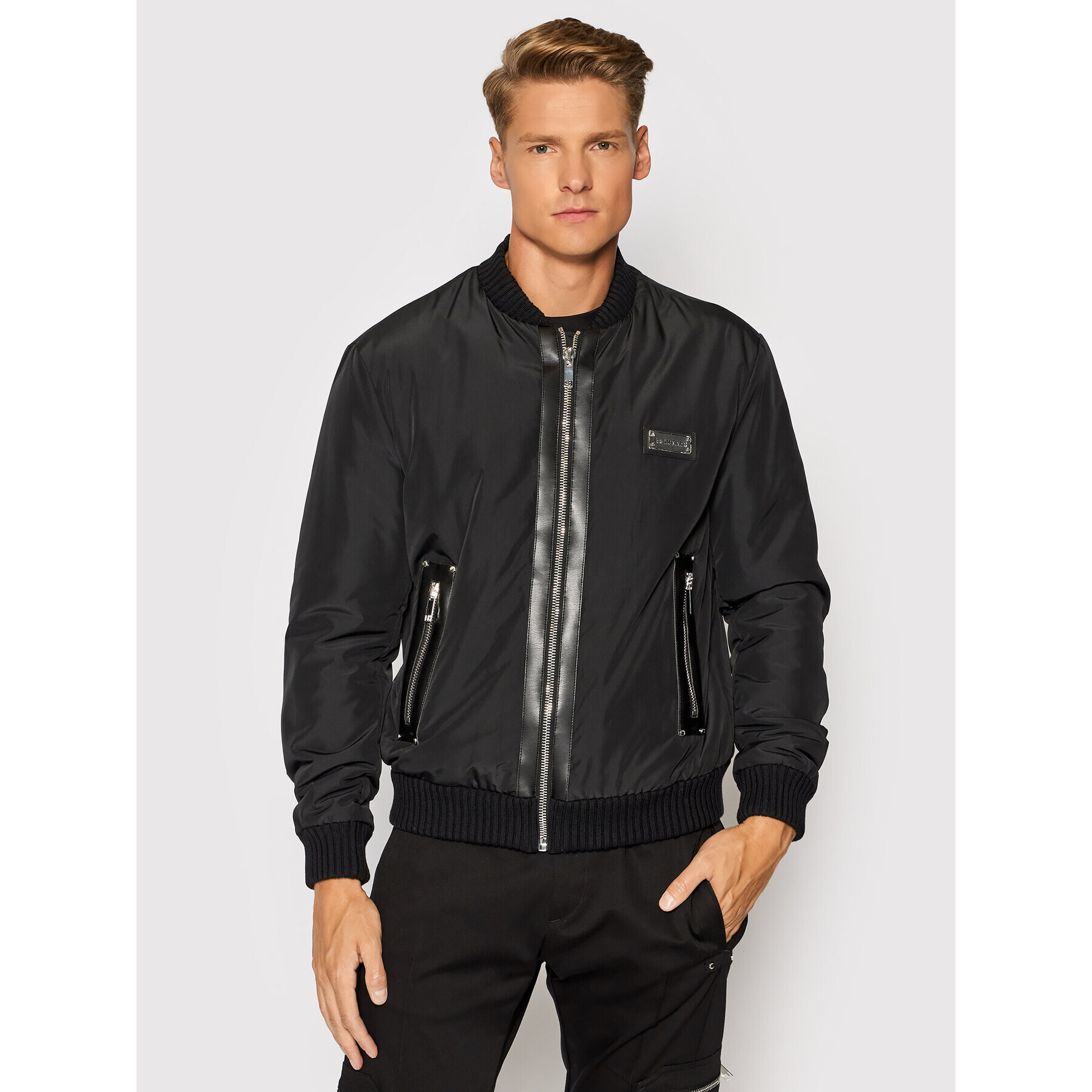 Les Hommes Bunda bomber LLO103250L Černá Regular Fit - Pepit.cz