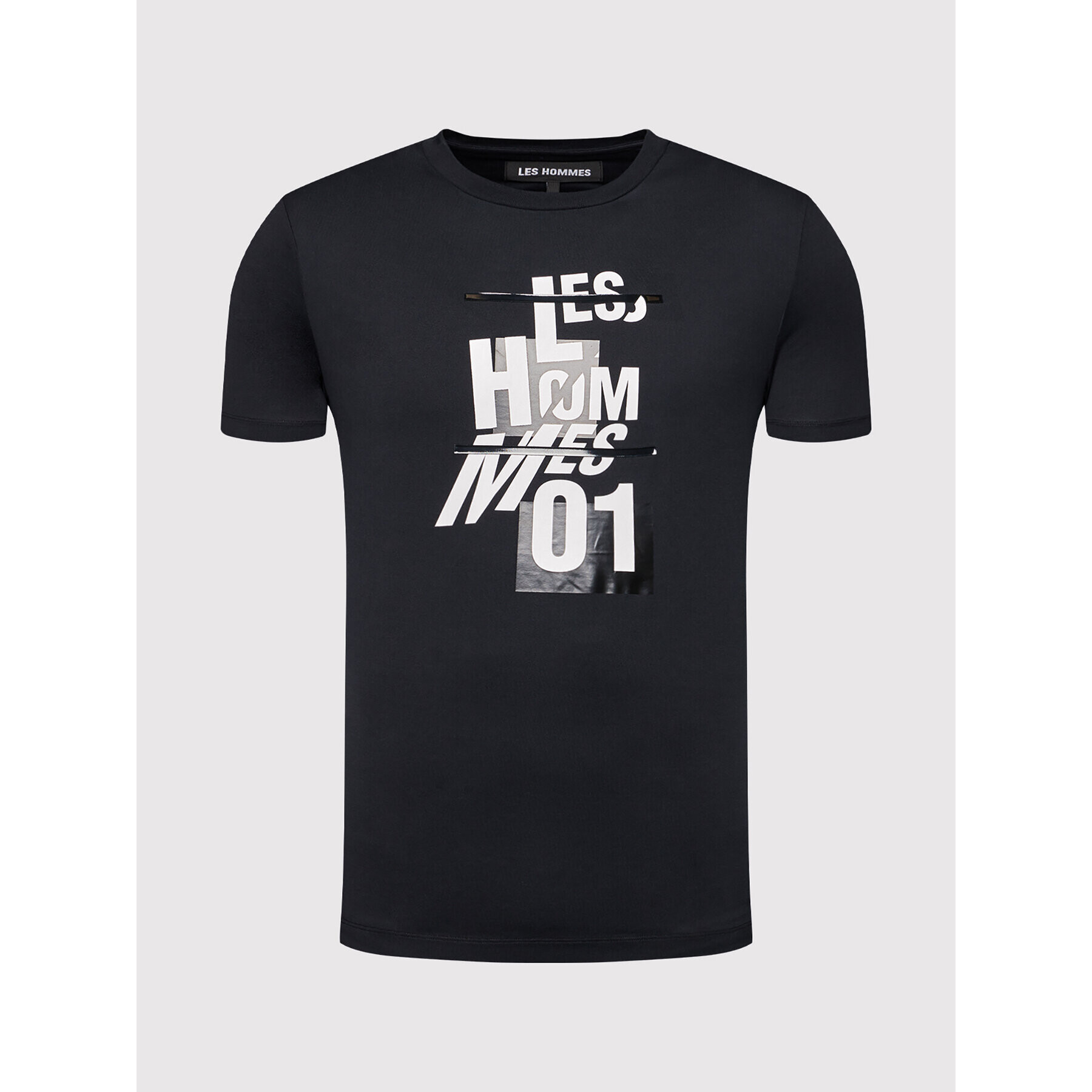 Les Hommes T-Shirt LLT204721P Černá Relaxed Fit - Pepit.cz