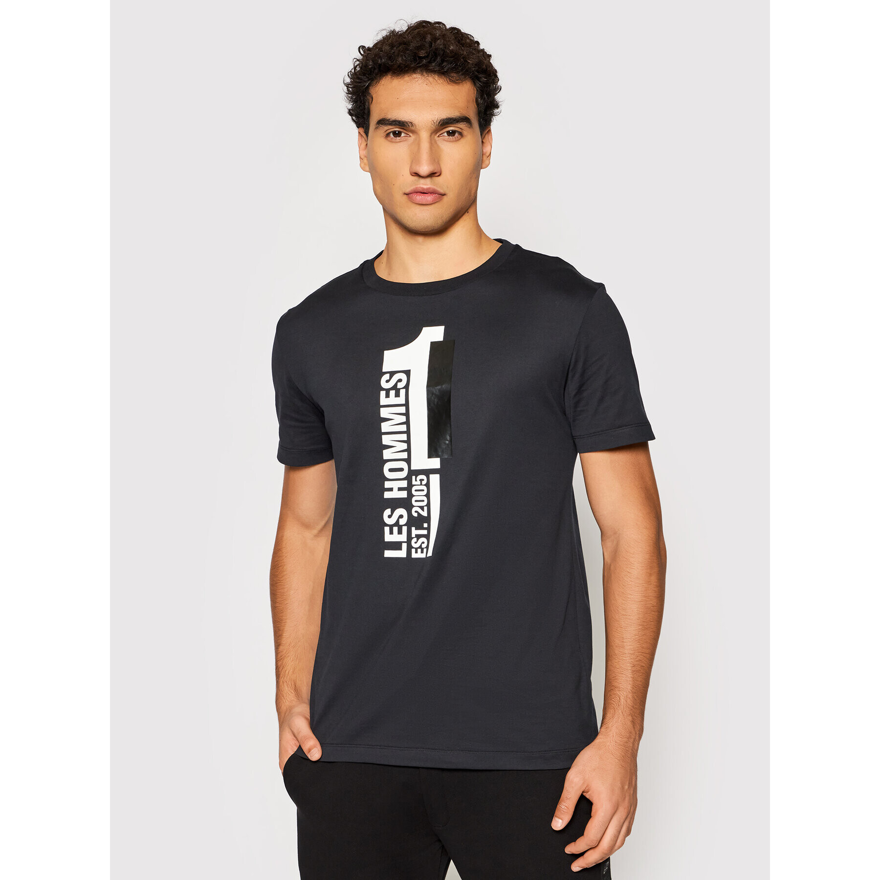 Les Hommes T-Shirt LLT205721P Černá Regular Fit - Pepit.cz