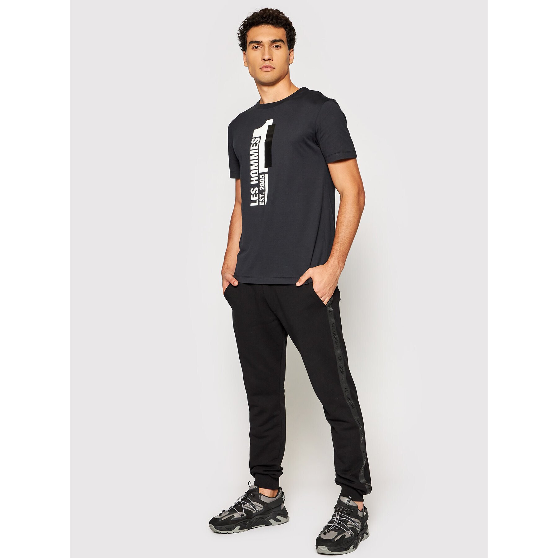 Les Hommes T-Shirt LLT205721P Černá Regular Fit - Pepit.cz