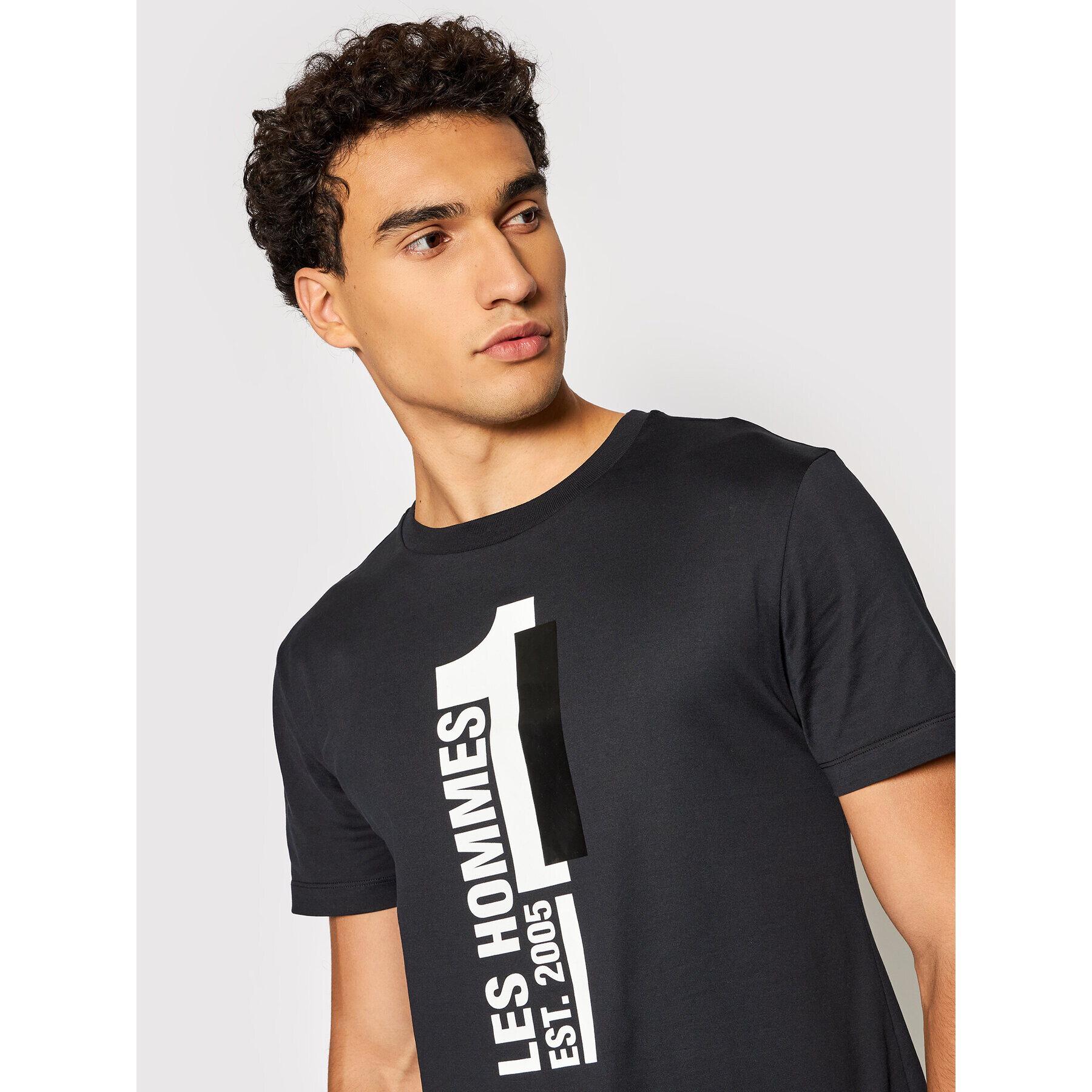 Les Hommes T-Shirt LLT205721P Černá Regular Fit - Pepit.cz