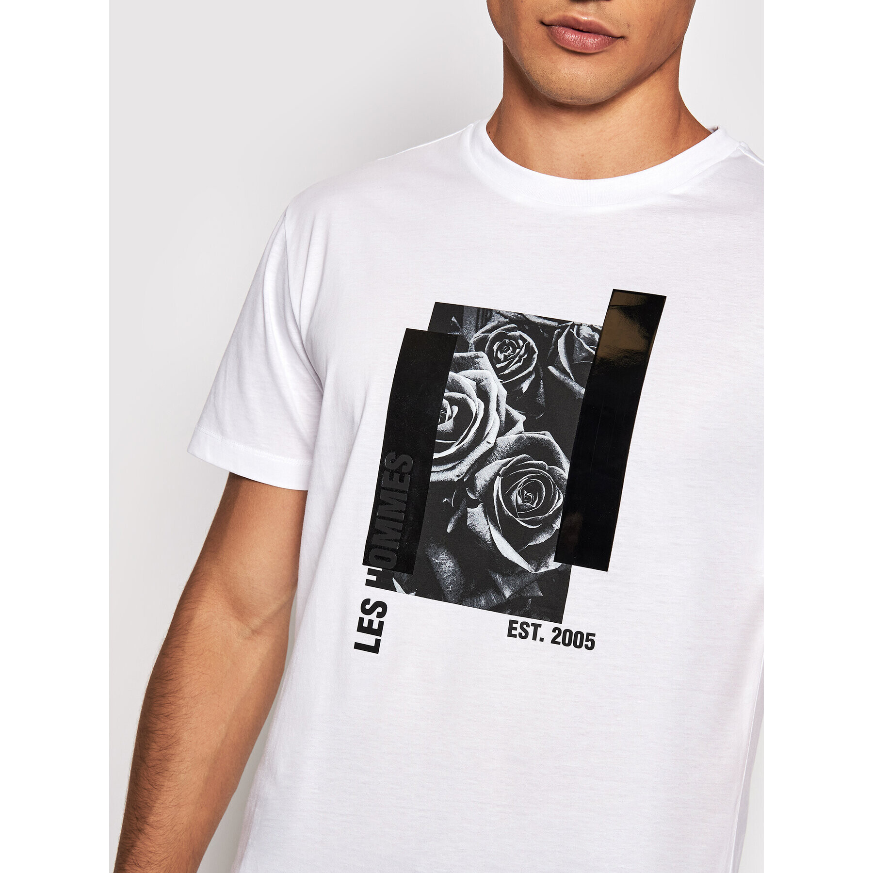 Les Hommes T-Shirt LLT216717P Bílá Relaxed Fit - Pepit.cz