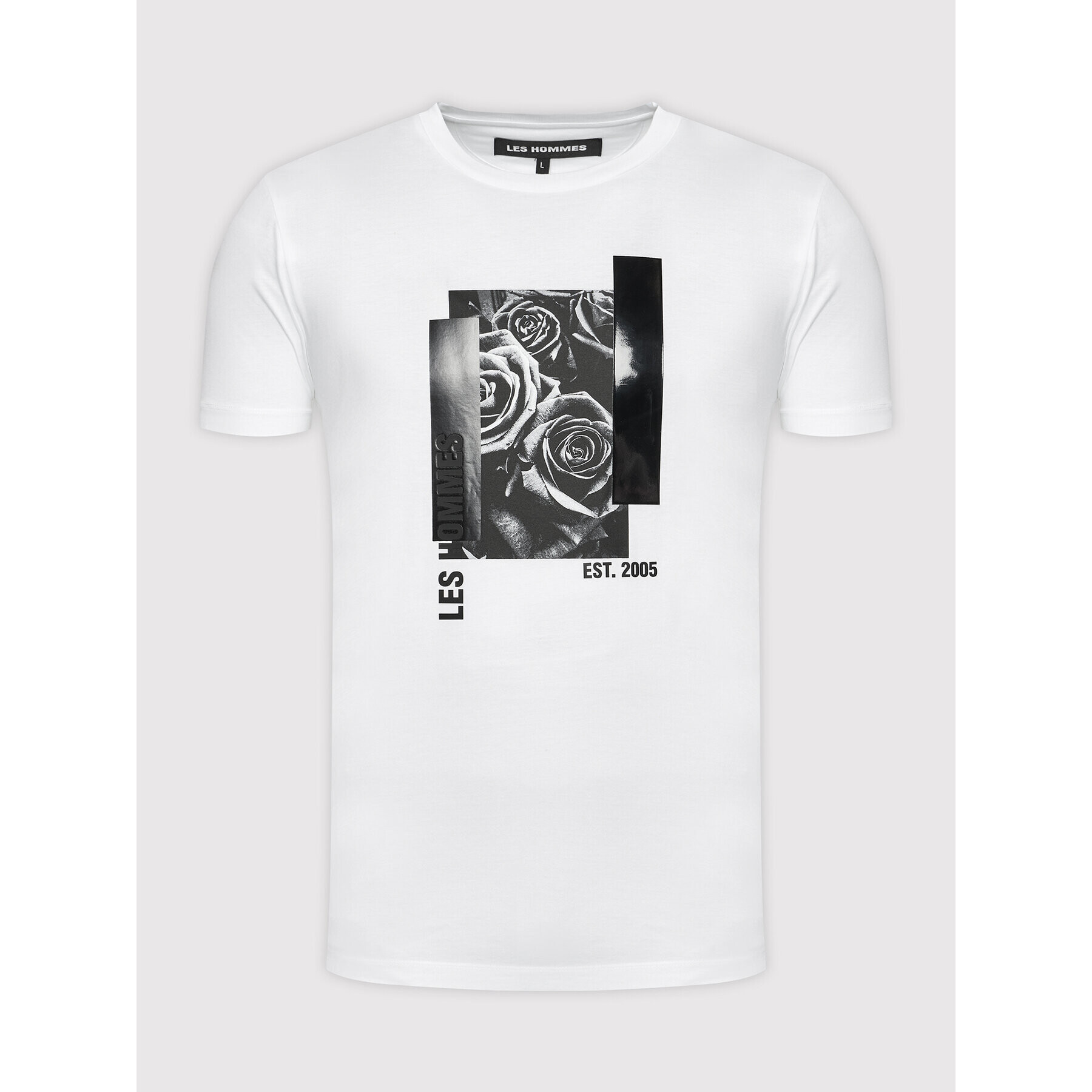 Les Hommes T-Shirt LLT216717P Bílá Relaxed Fit - Pepit.cz