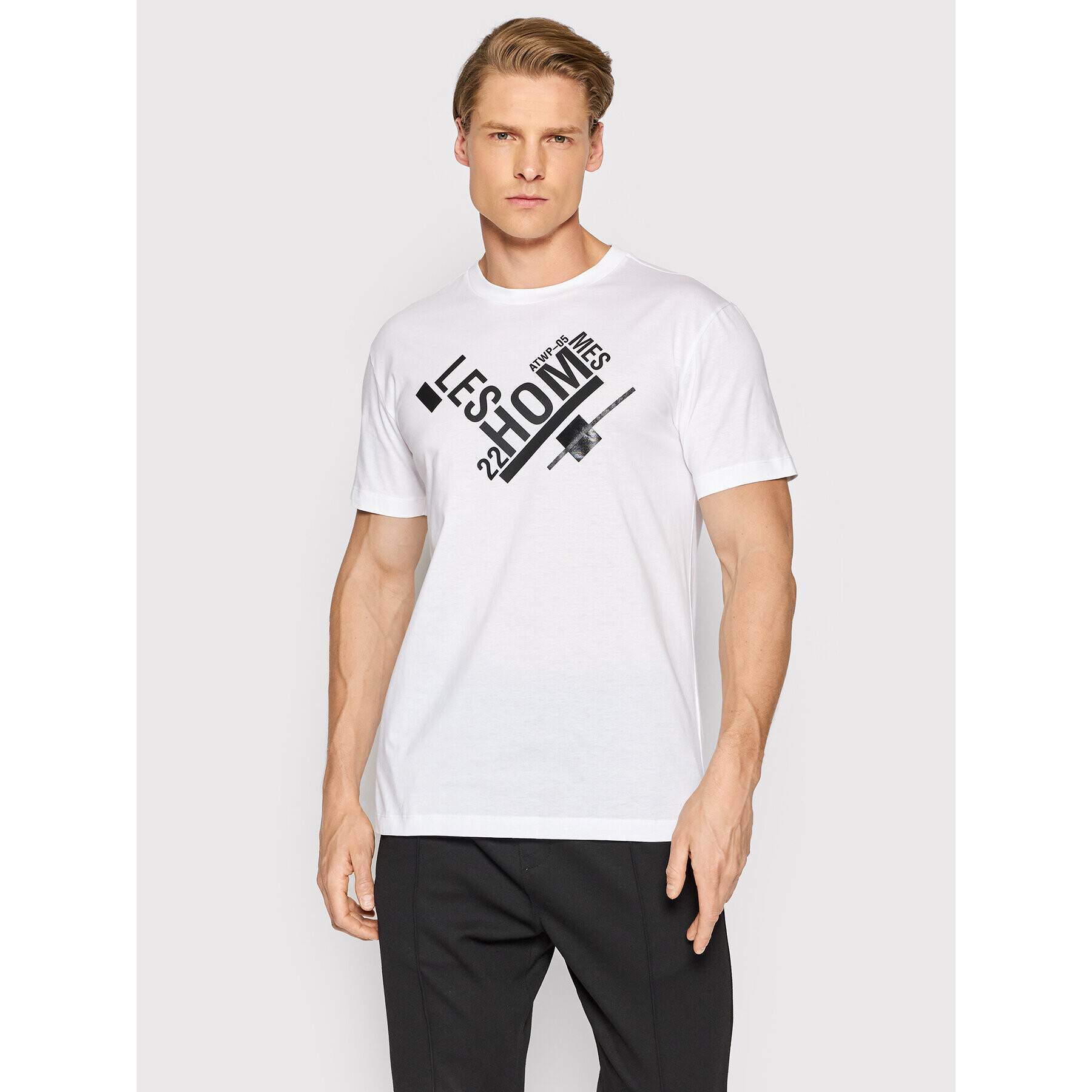 Les Hommes T-Shirt LMT216611P Bílá Regular Fit - Pepit.cz