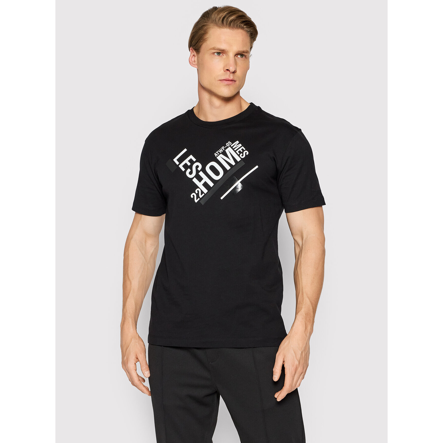 Les Hommes T-Shirt LMT216611P Černá Regular Fit - Pepit.cz