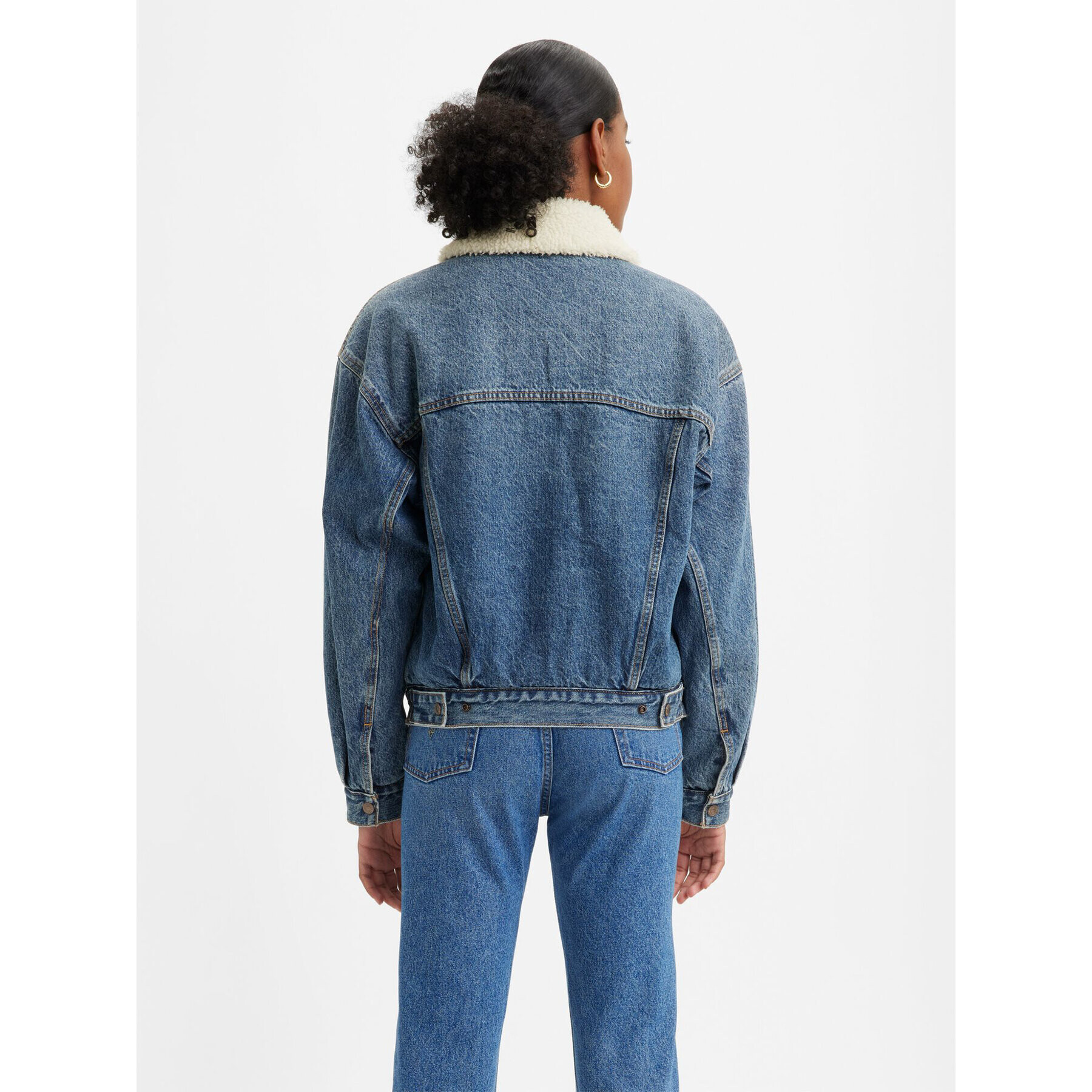 Levi's® Bunda pro přechodné období 90'S Sherpa A44350001 Modrá Loose Fit - Pepit.cz