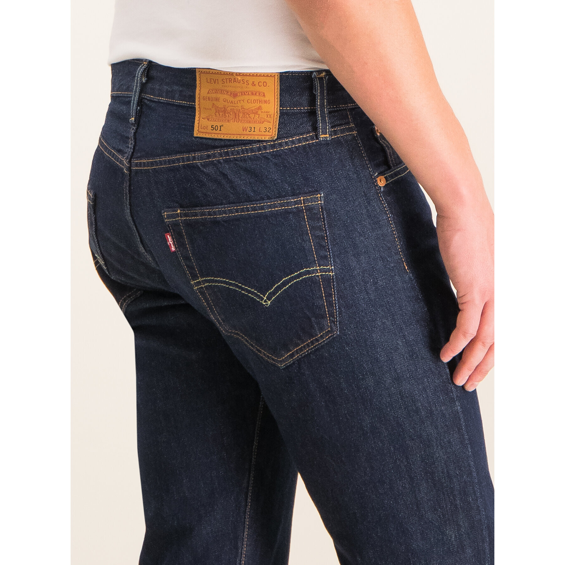 Levi's® Jeansy 501® 00501-0101 Tmavomodrá Original Fit - Pepit.cz