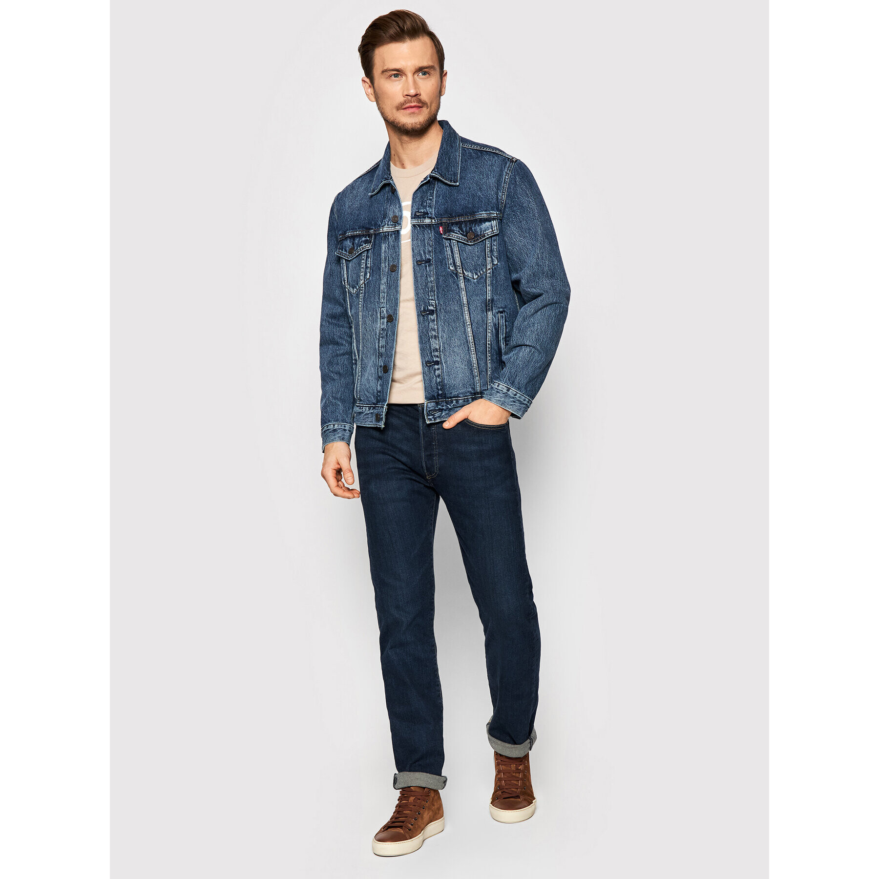 Levi's® Jeansy 501® 00501-3276 Tmavomodrá Original Fit - Pepit.cz