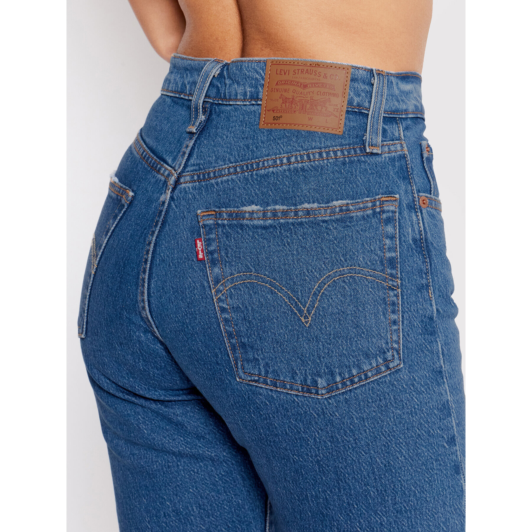 Levi's® Jeansy 501® Crop 36200-0225 Modrá Cropped Fit - Pepit.cz