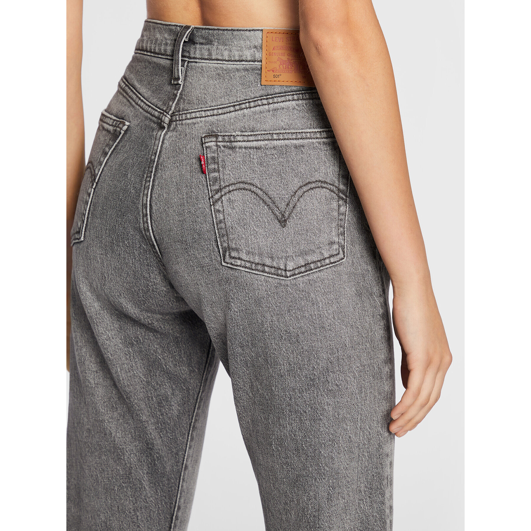 Levi's® Jeansy 501® Crop 36200-0235 Šedá Regular Fit - Pepit.cz